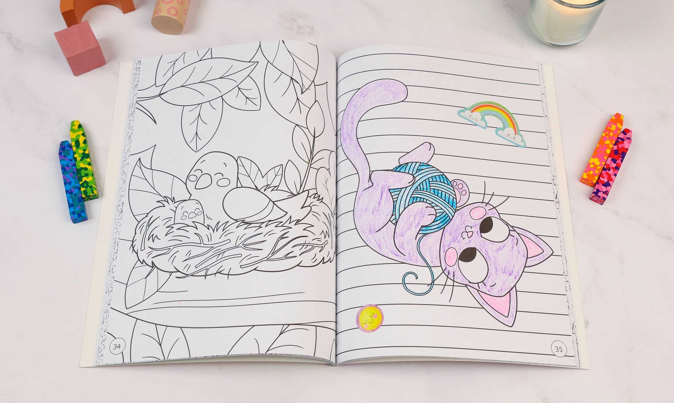Color Me Cute! With Confetti Crayons and Stickers