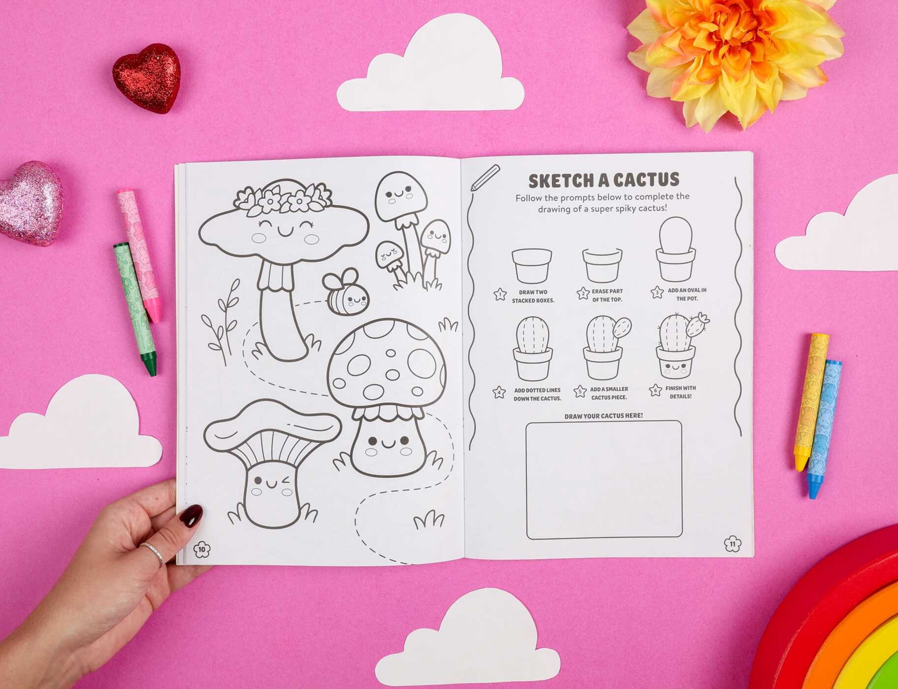Sunny & Sweet: Coloring & Activity with Crayons and 50+ Stickers