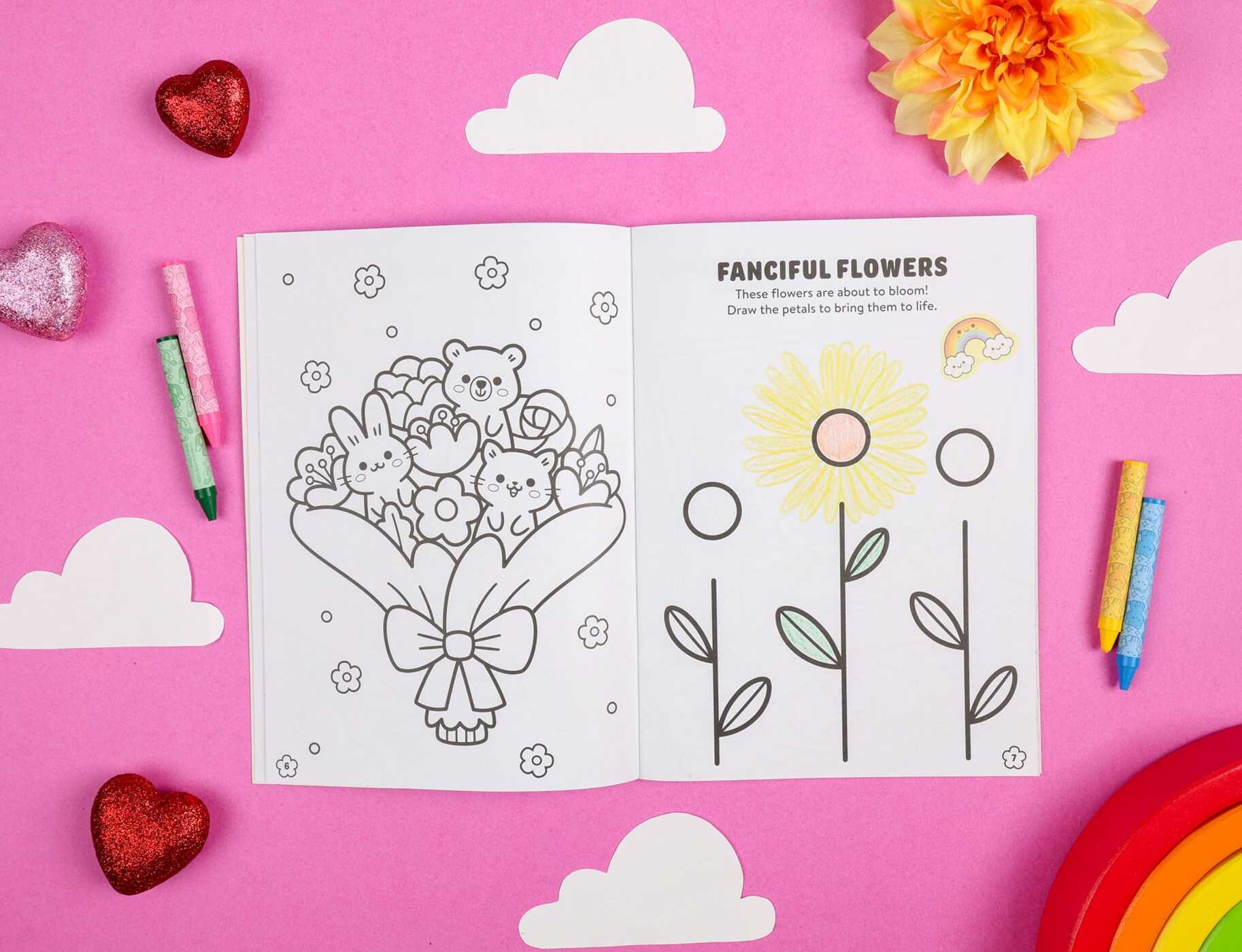 Sunny & Sweet: Coloring & Activity with Crayons and 50+ Stickers