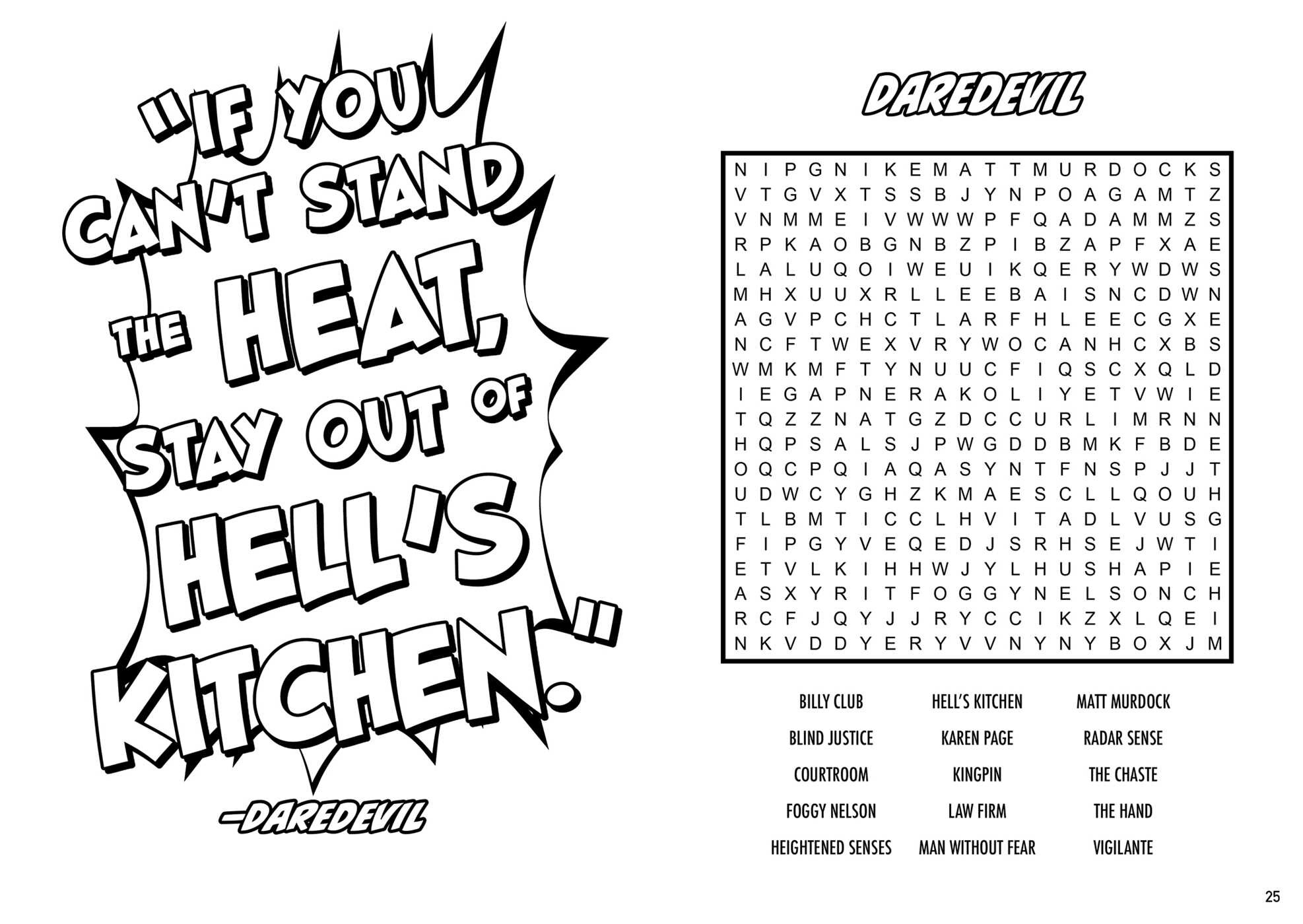 Marvel Word Search and Coloring Book