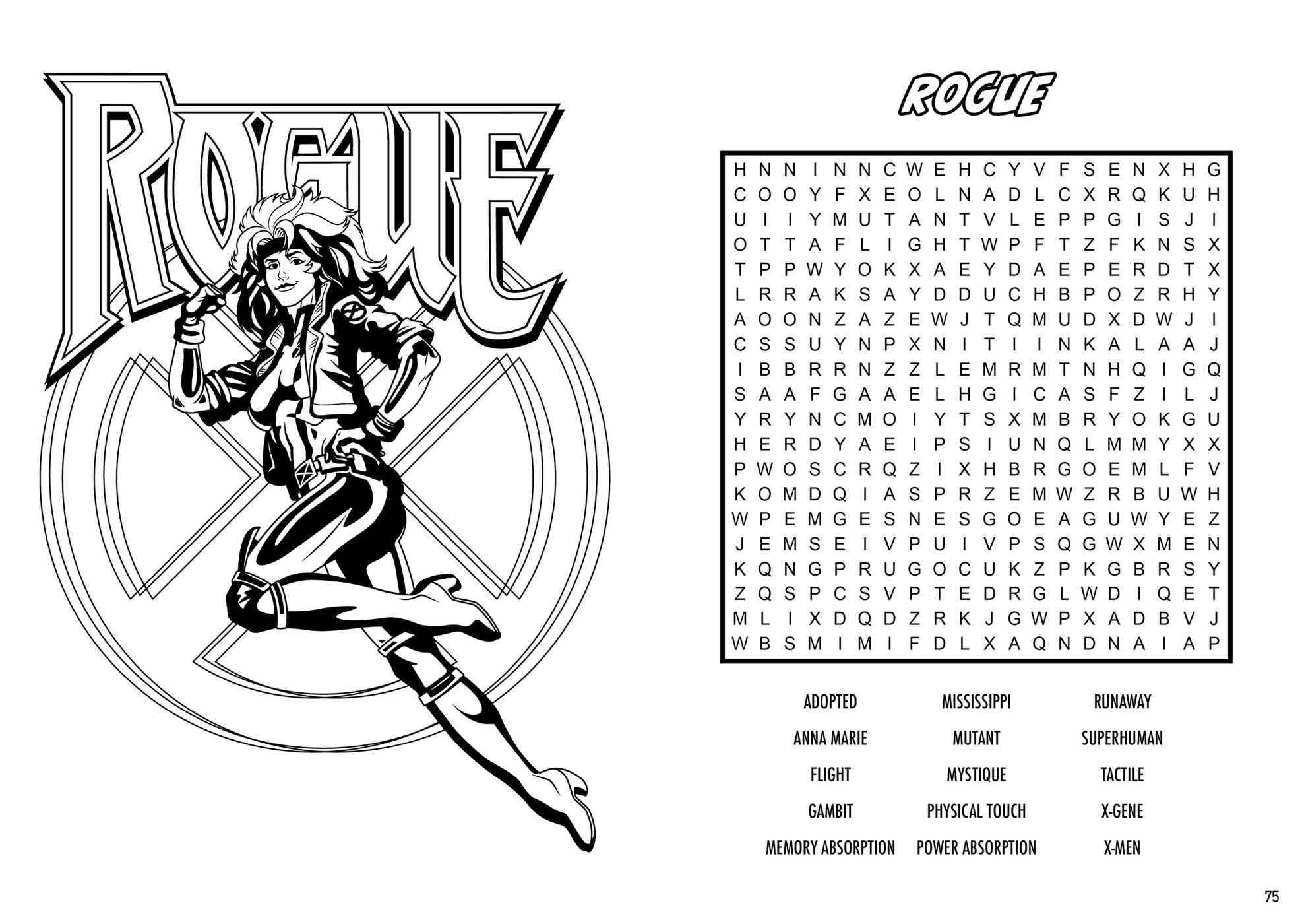 Marvel Word Search and Coloring Book