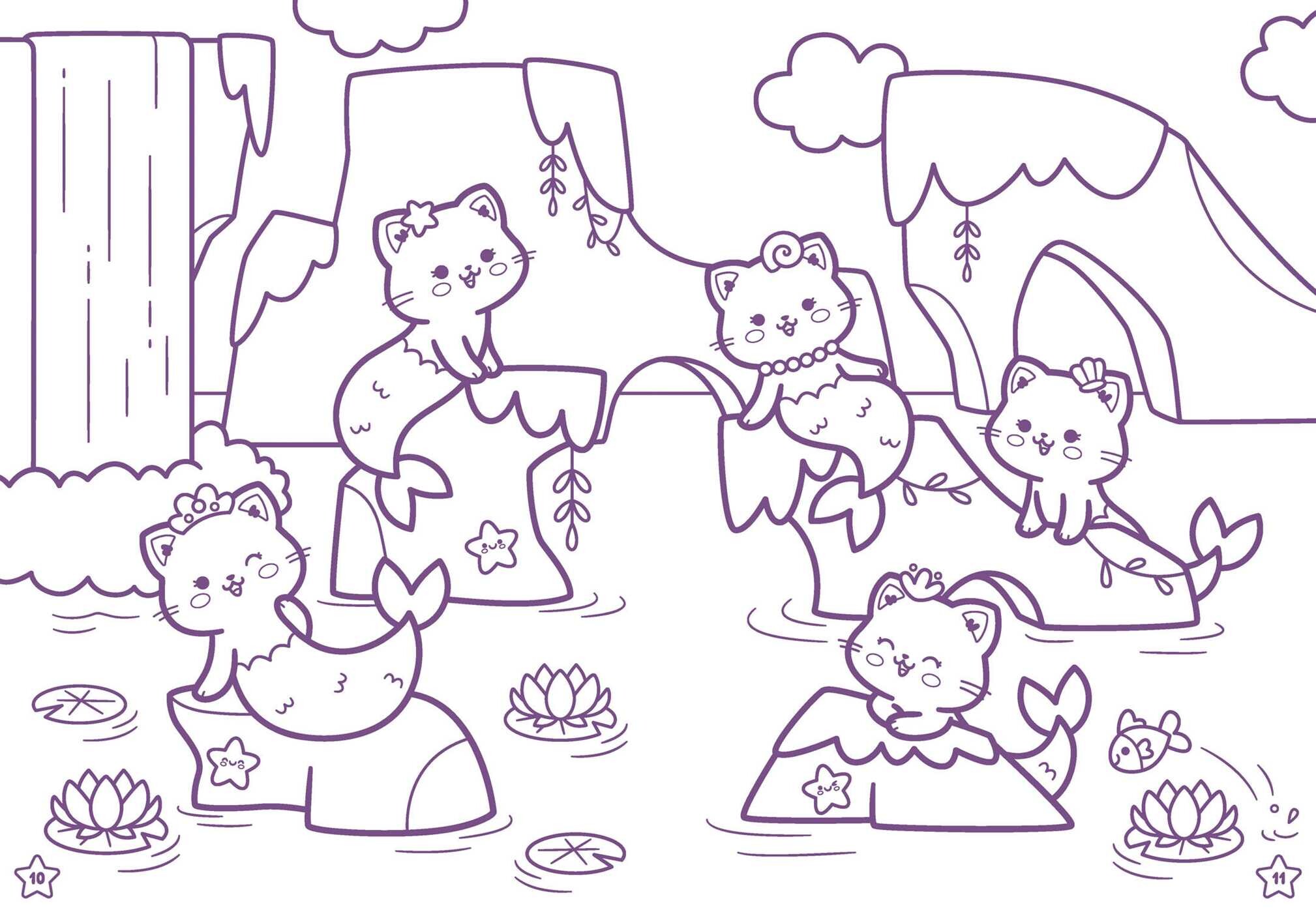 Kawaii Cuties: Coloring Book with Confetti Crayons and Stickers