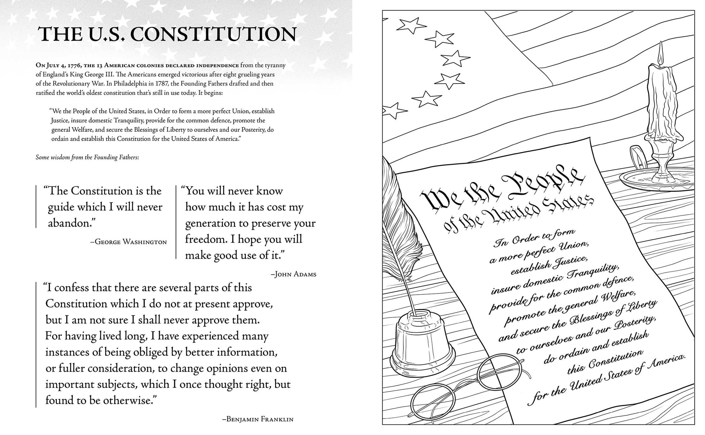 America the Beautiful Coloring