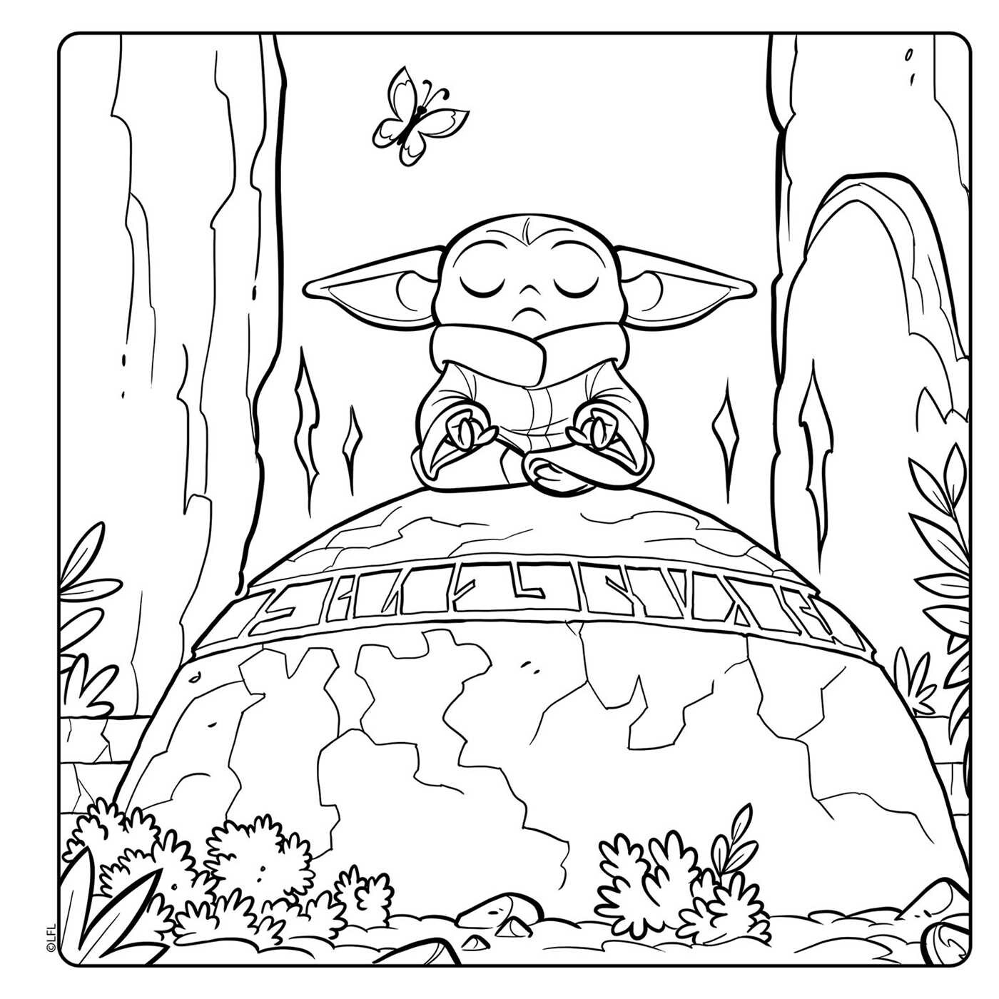 Star Wars The Mandalorian: Grogu Cozy Coloring