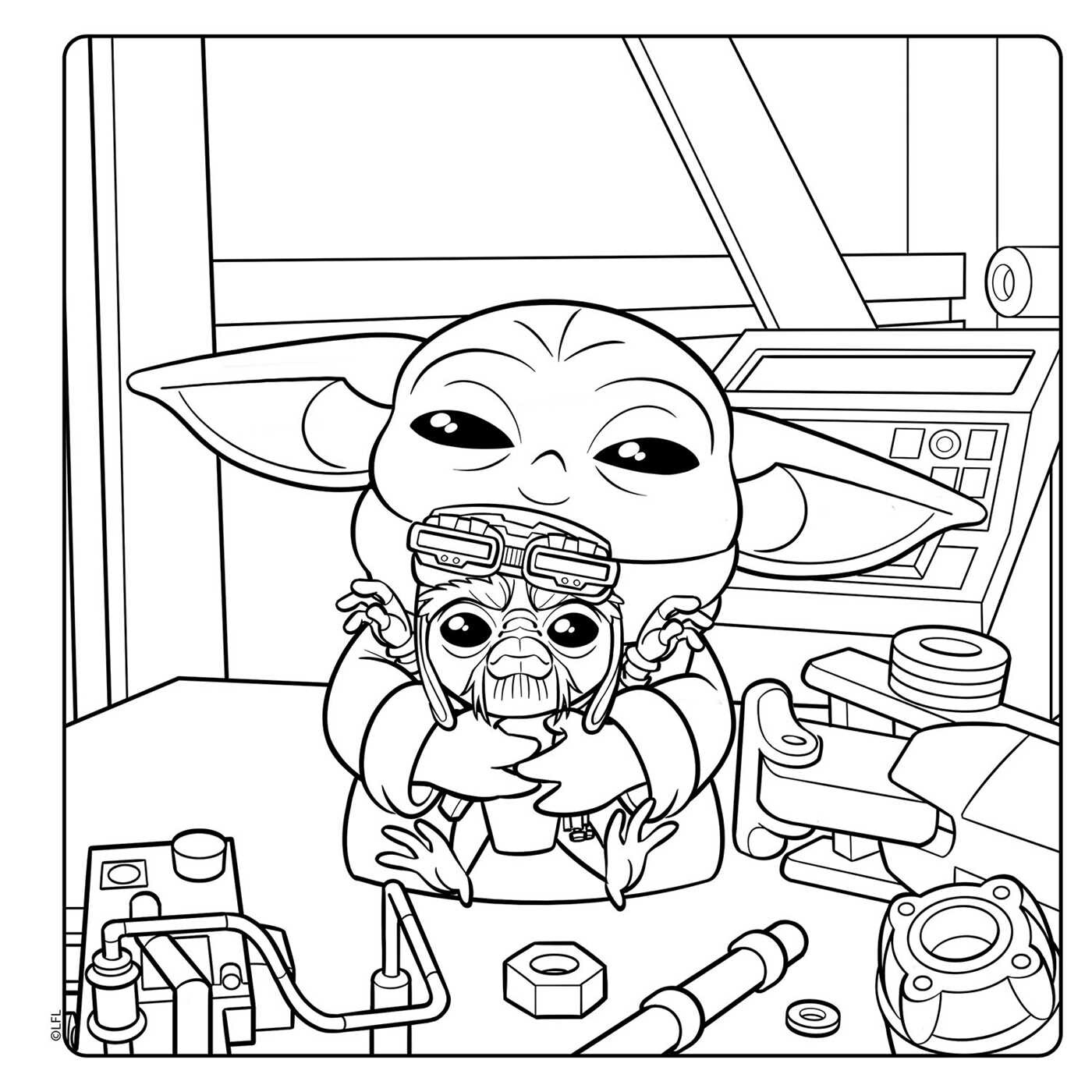 Star Wars The Mandalorian: Grogu Cozy Coloring