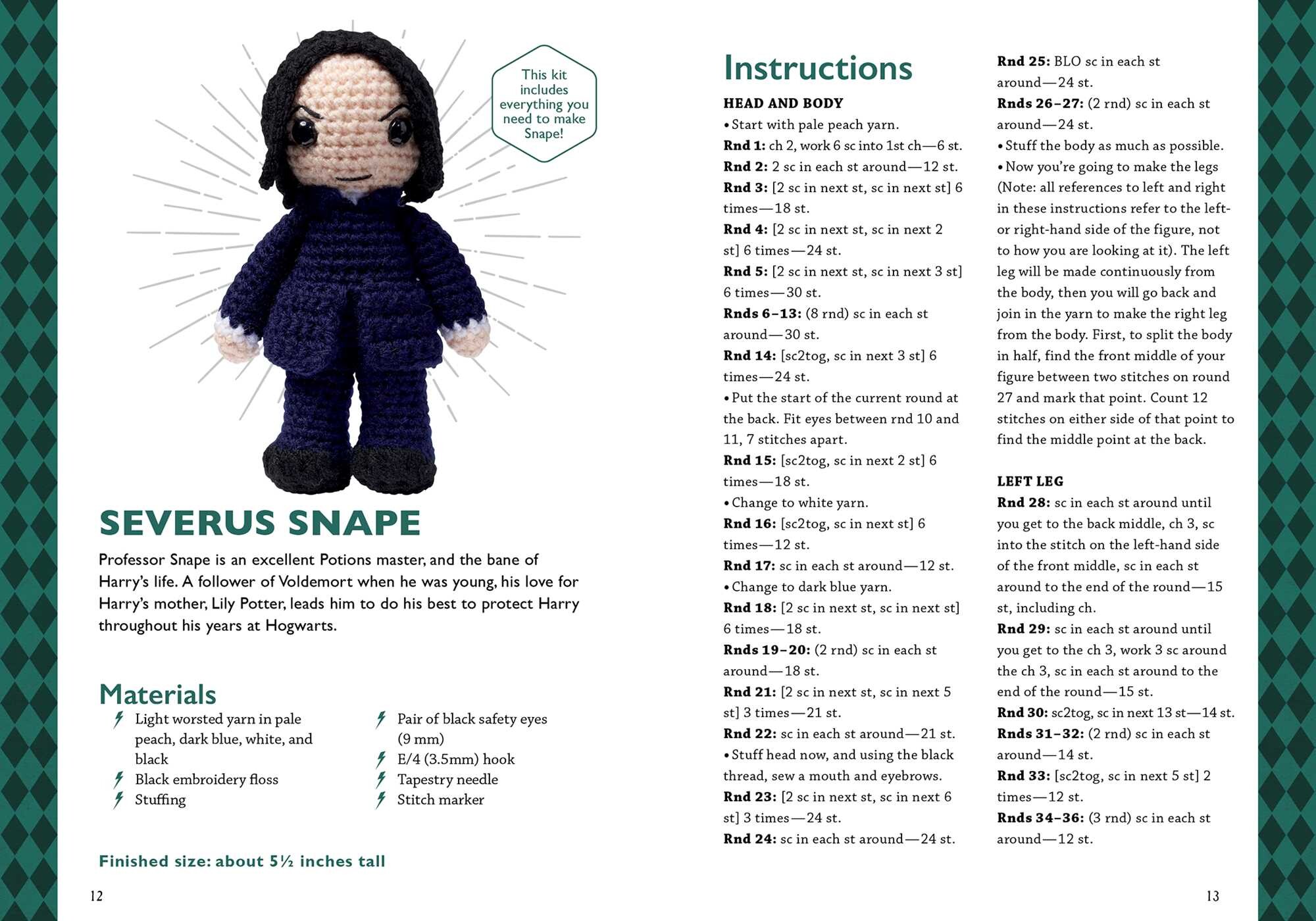 Harry Potter Crochet Snape