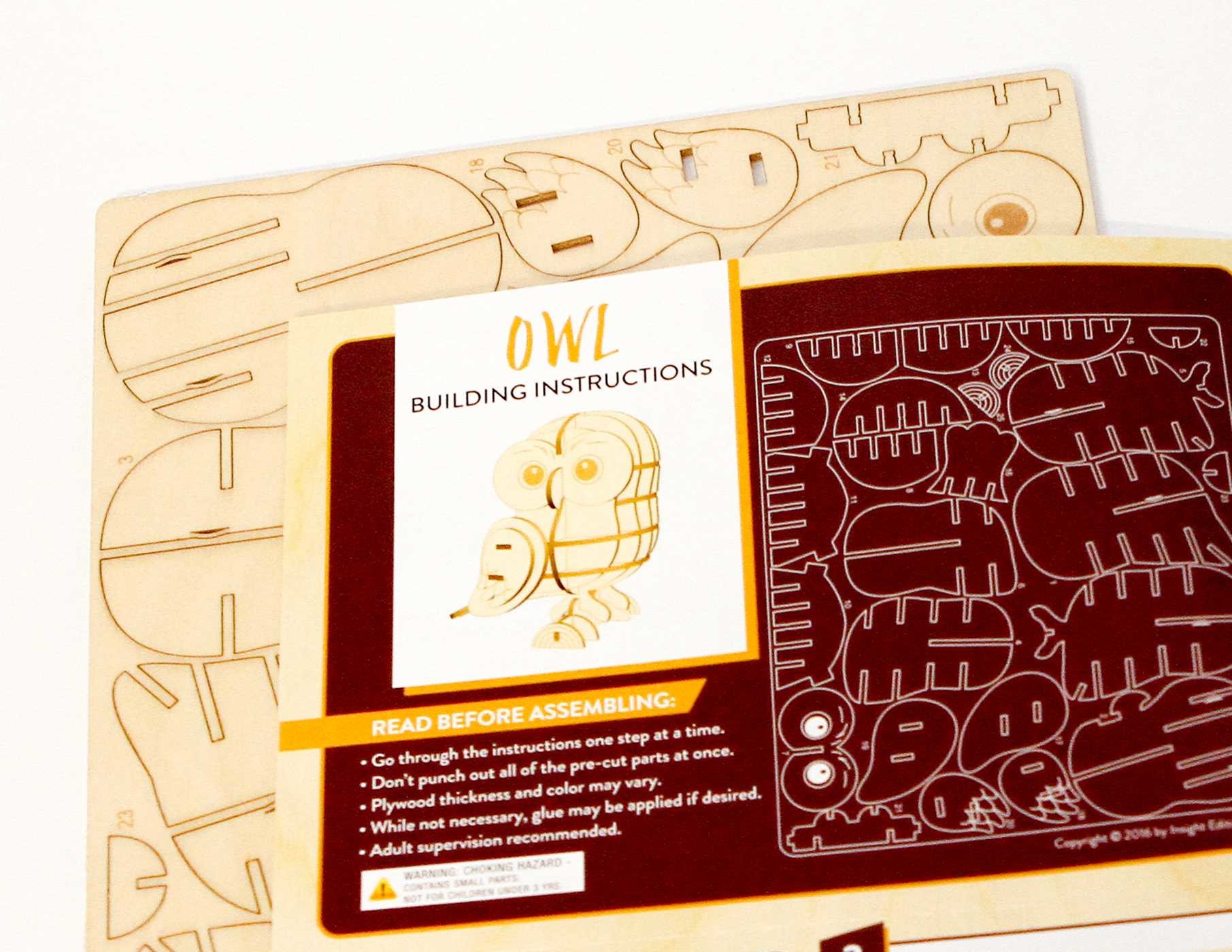 IncrediBuilds: Owl 3D Wood Model