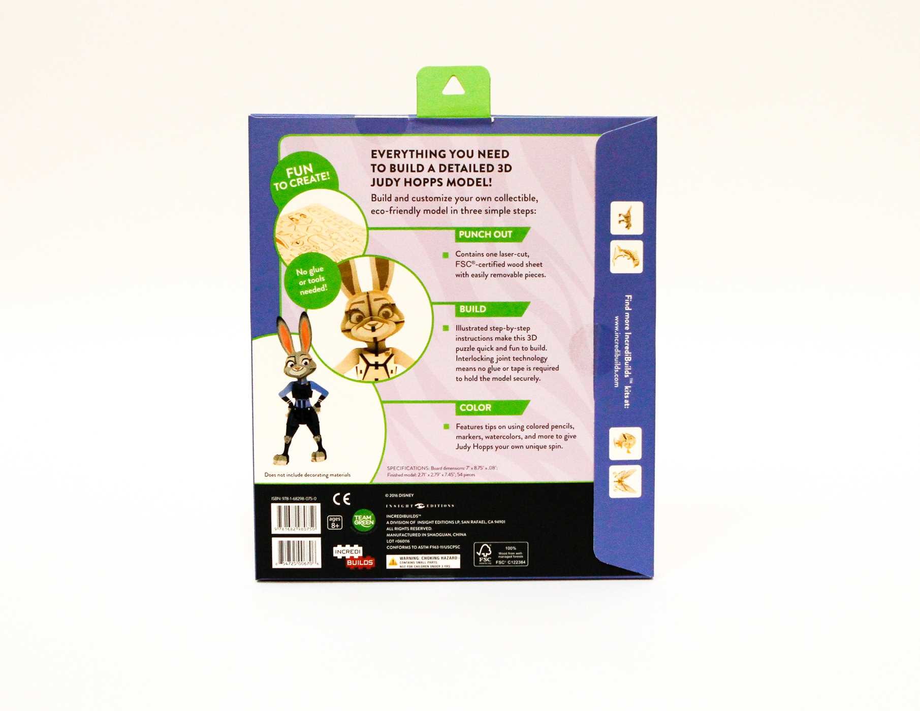 IncrediBuilds: Disney: Zootopia 3D Wood Model