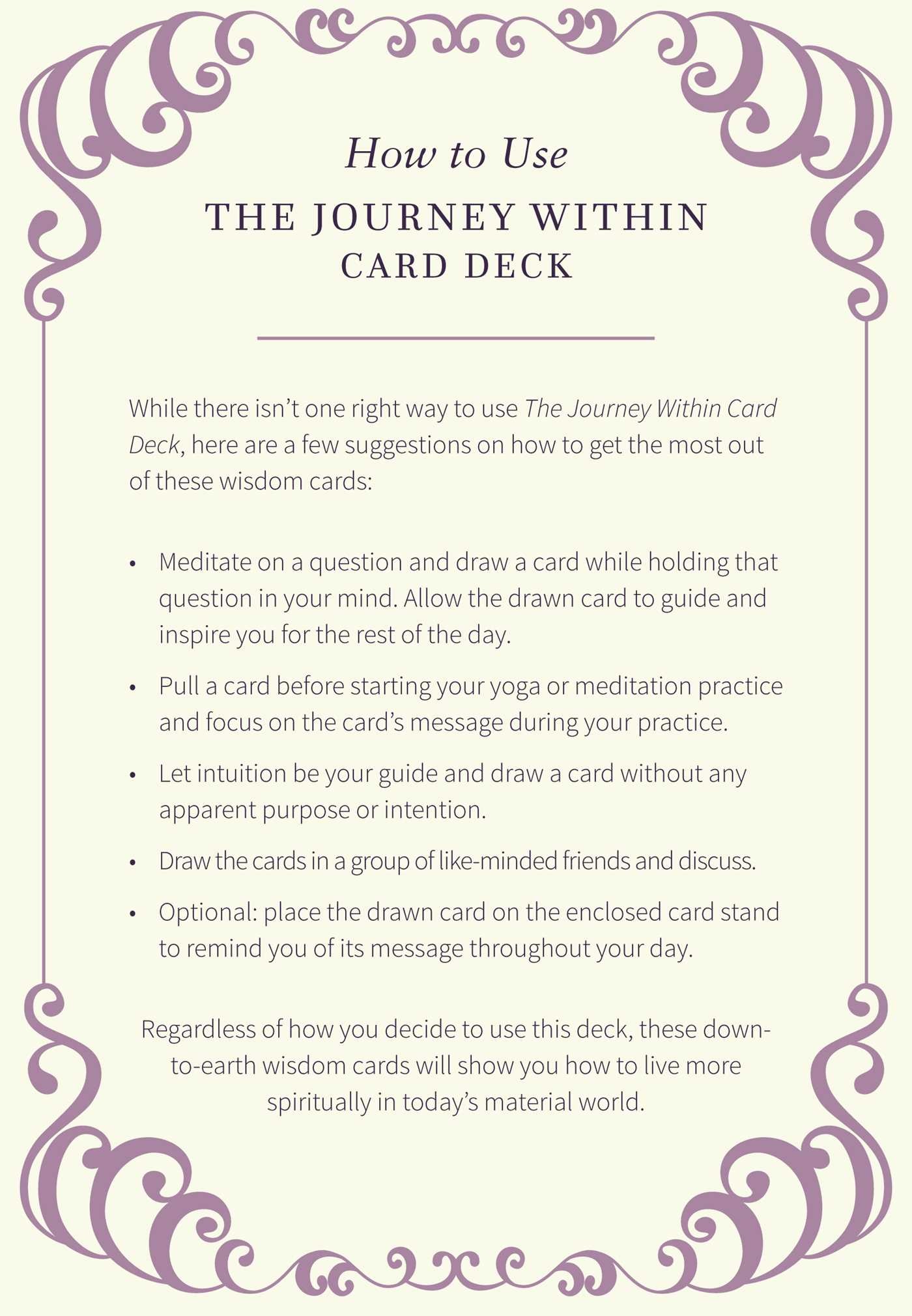 Journey Within Card Deck