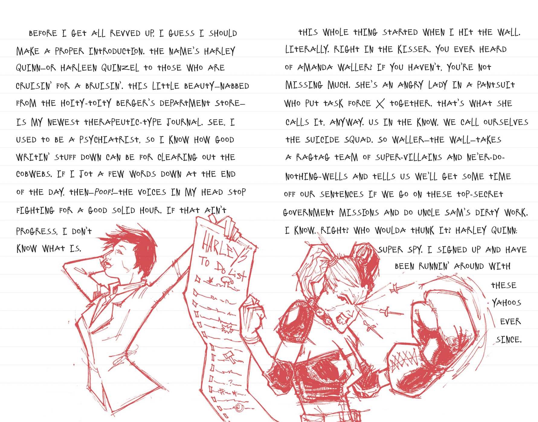 Harley Quinn Ruled Pocket Journal