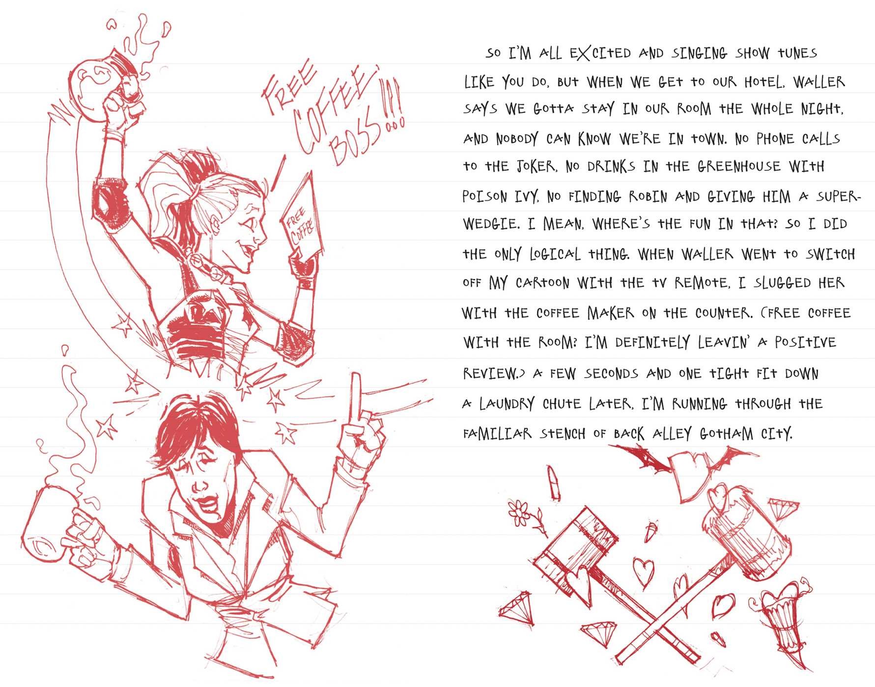 Harley Quinn Ruled Pocket Journal