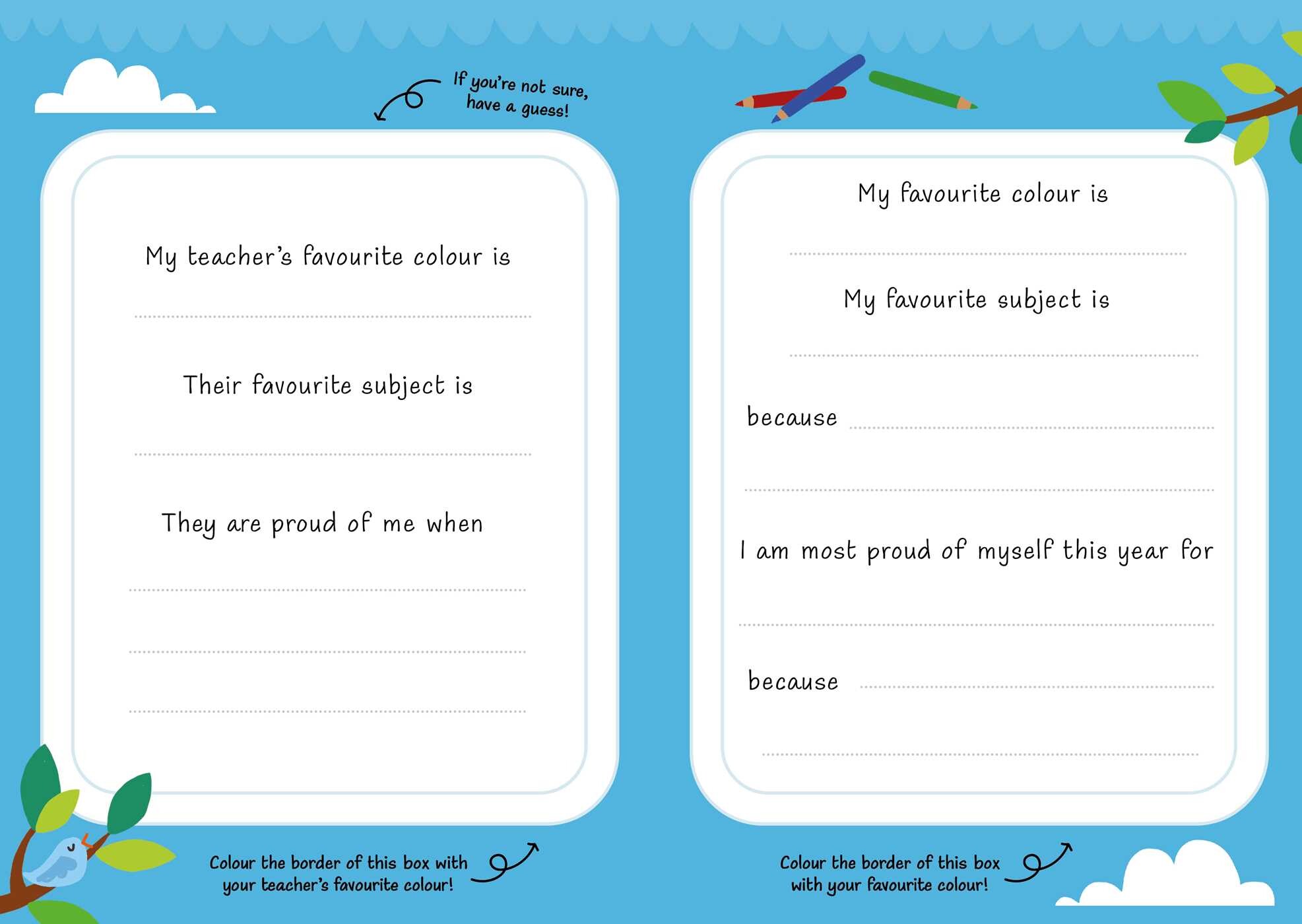 My Teacher and Me: A Keepsake Book