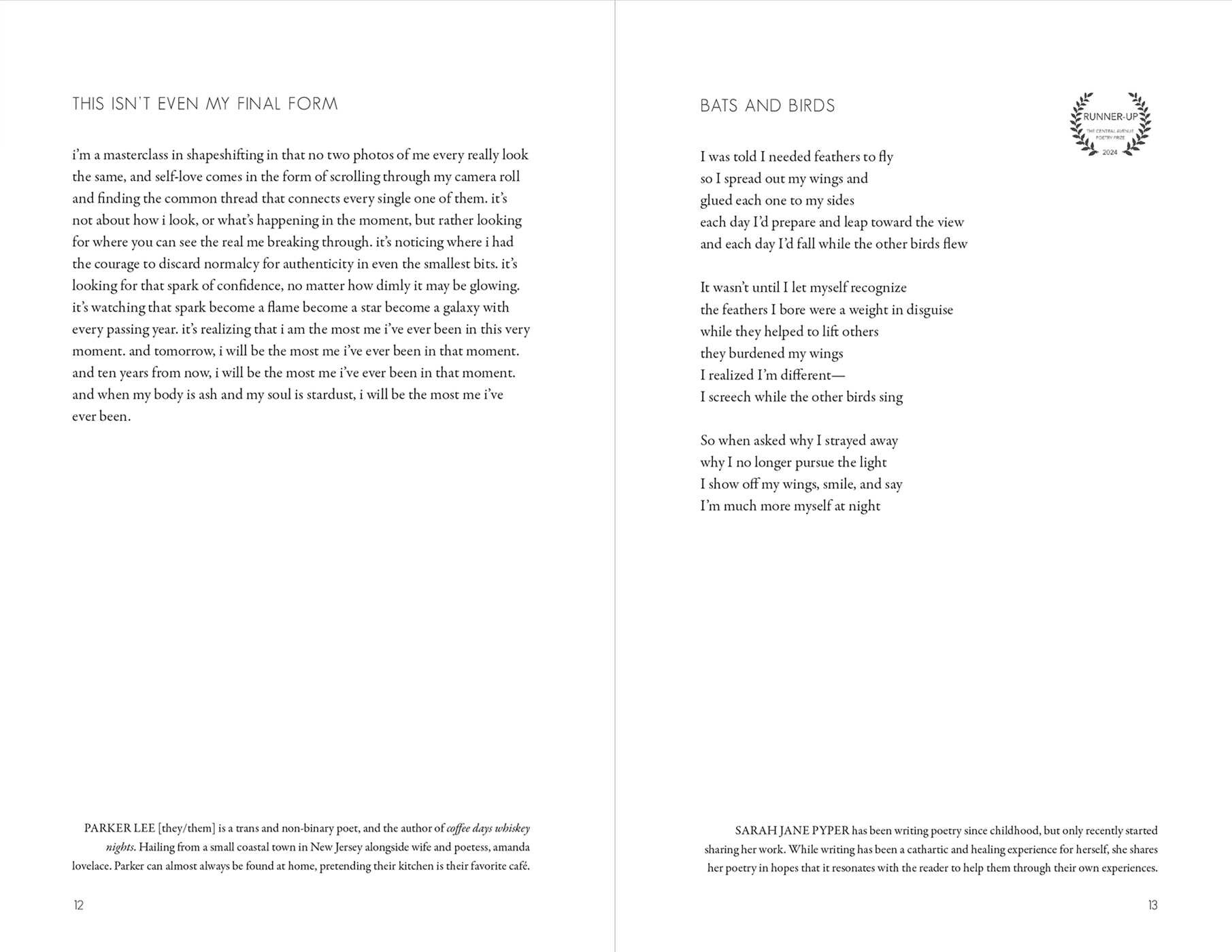 Central Avenue Poetry Prize 2024
