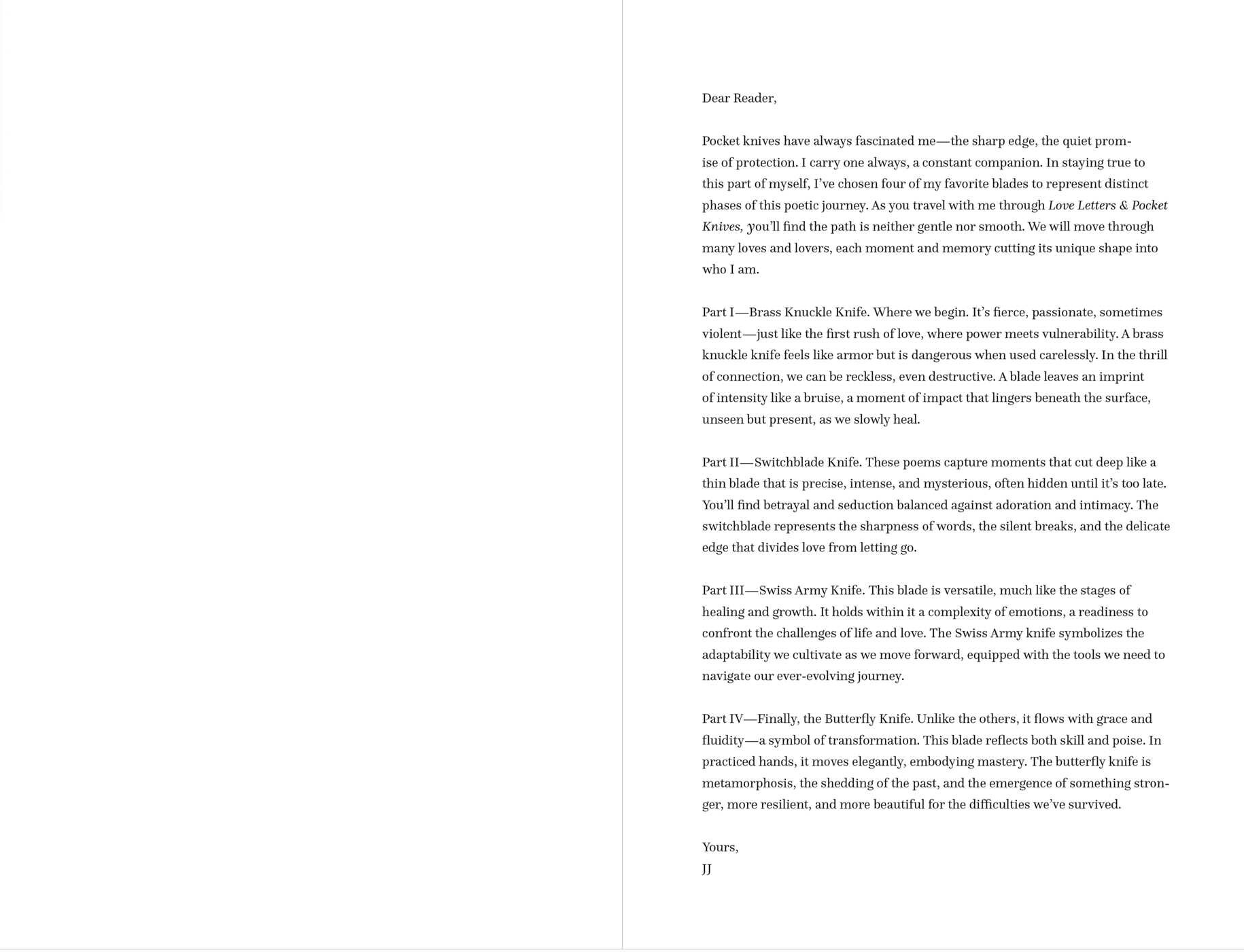 Love Letters and Pocket Knives eBook by J.J. Celli Official Publisher