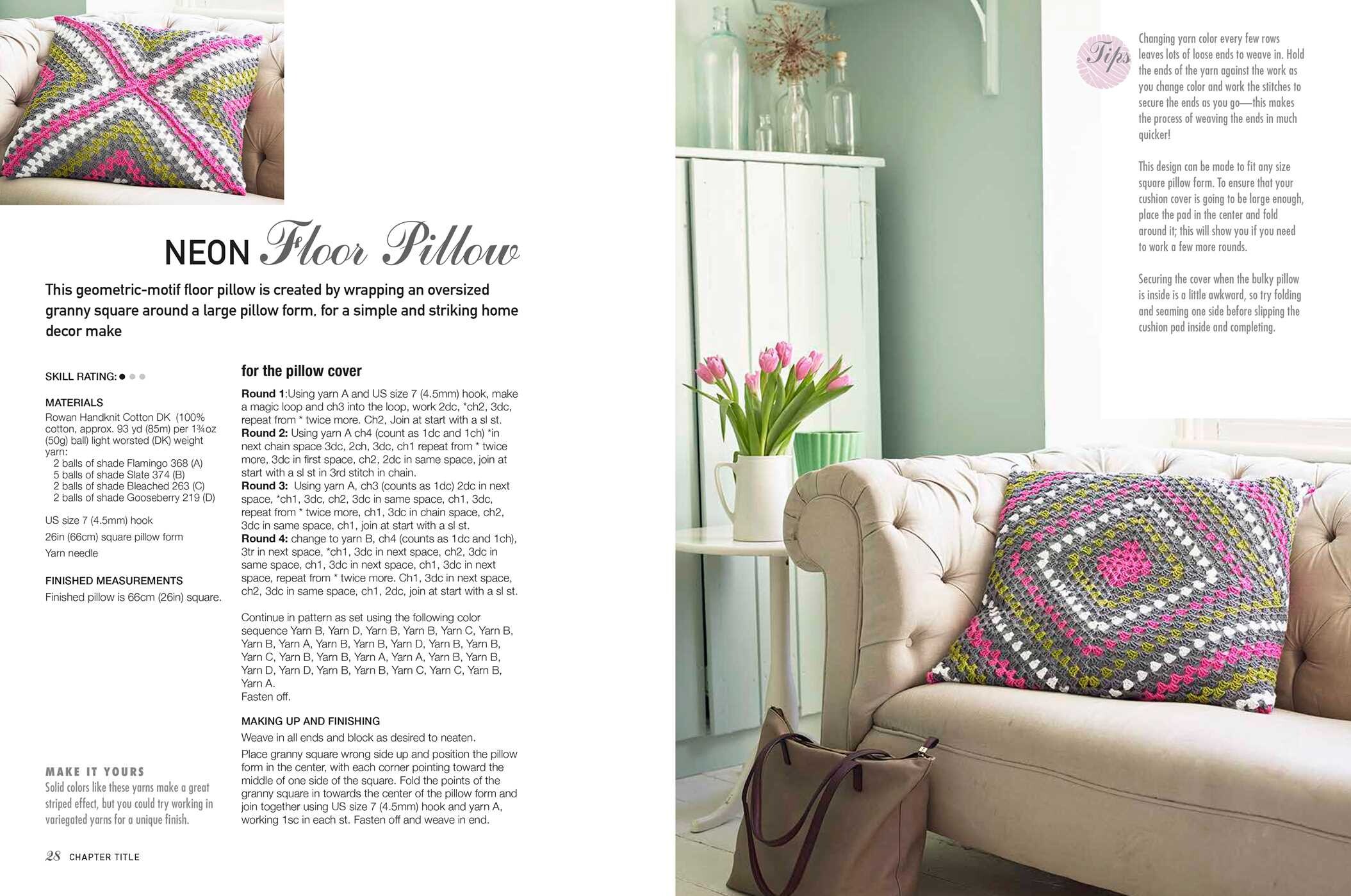Modern Crocheted Afghans, Throws, and Pillows