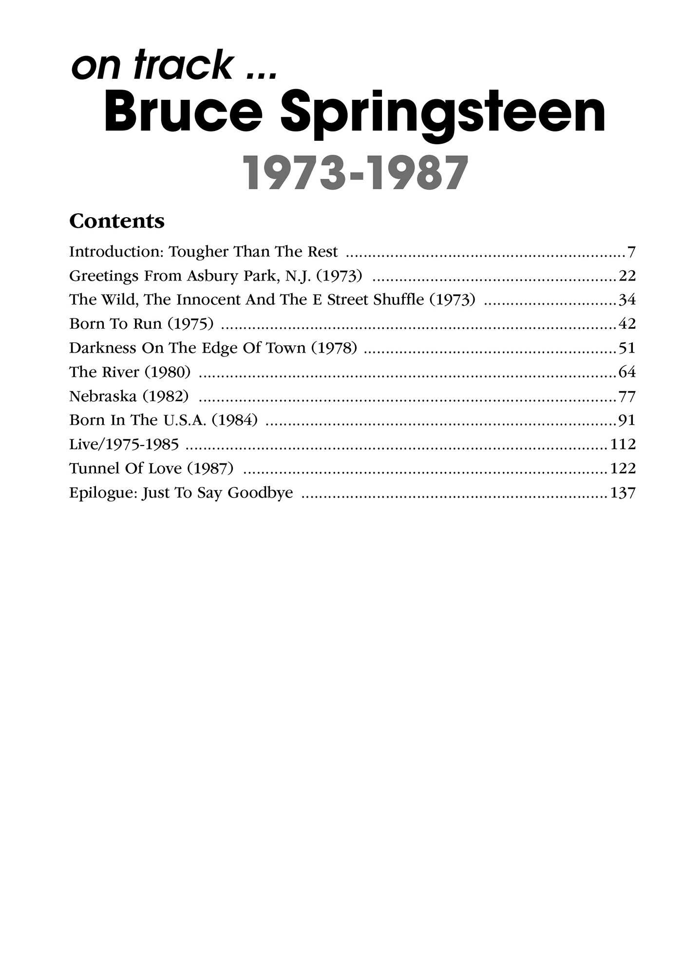Bruce Springsteen 1973-1987