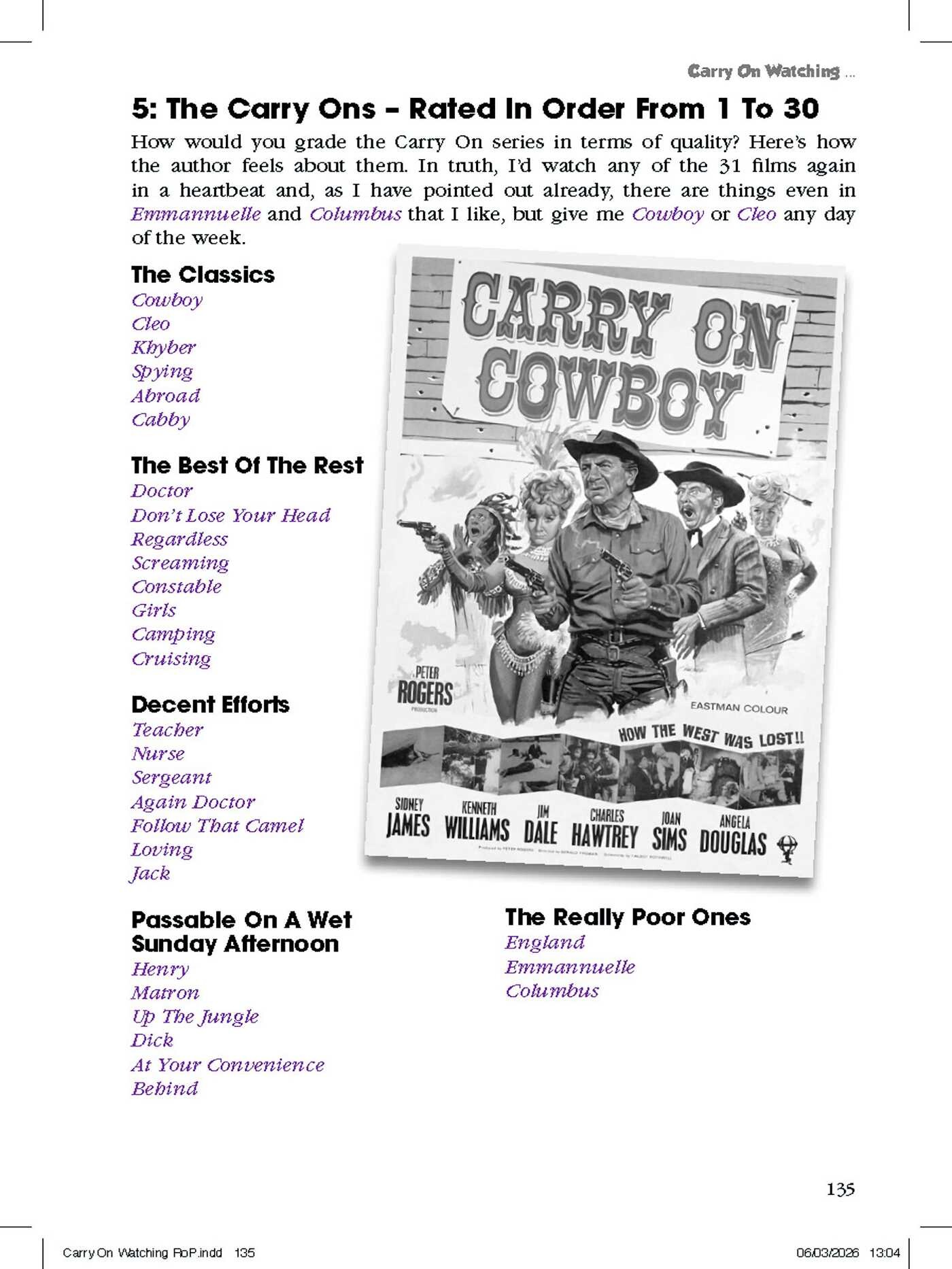 Carry On Watching …