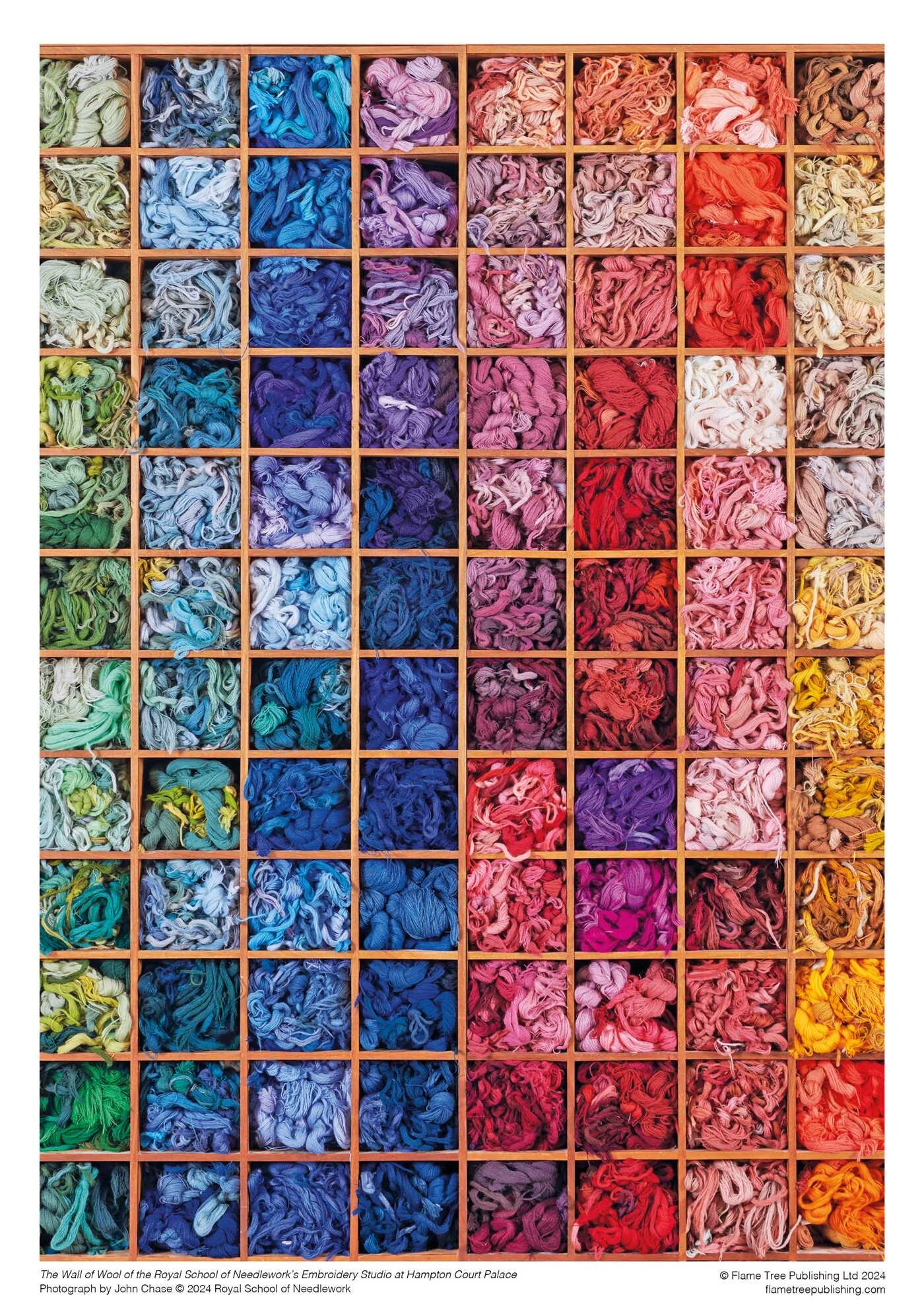 Adult Sustainable Jigsaw Puzzle: Royal School of Needlework: Wall of Wool