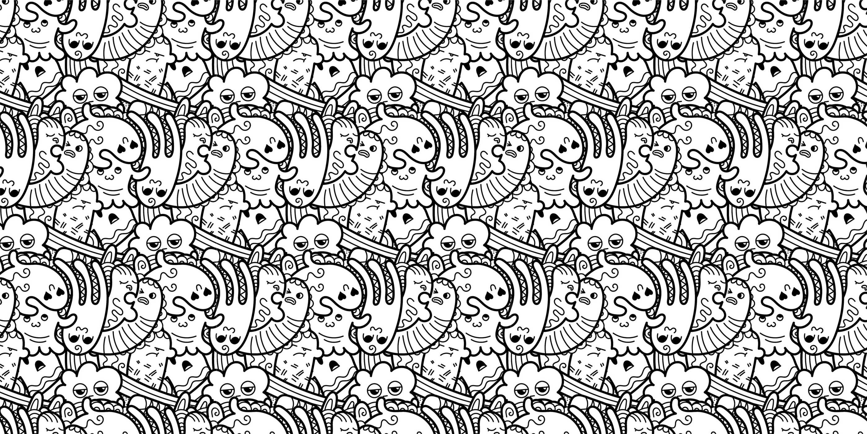 Cute & Creepy Coloring Book