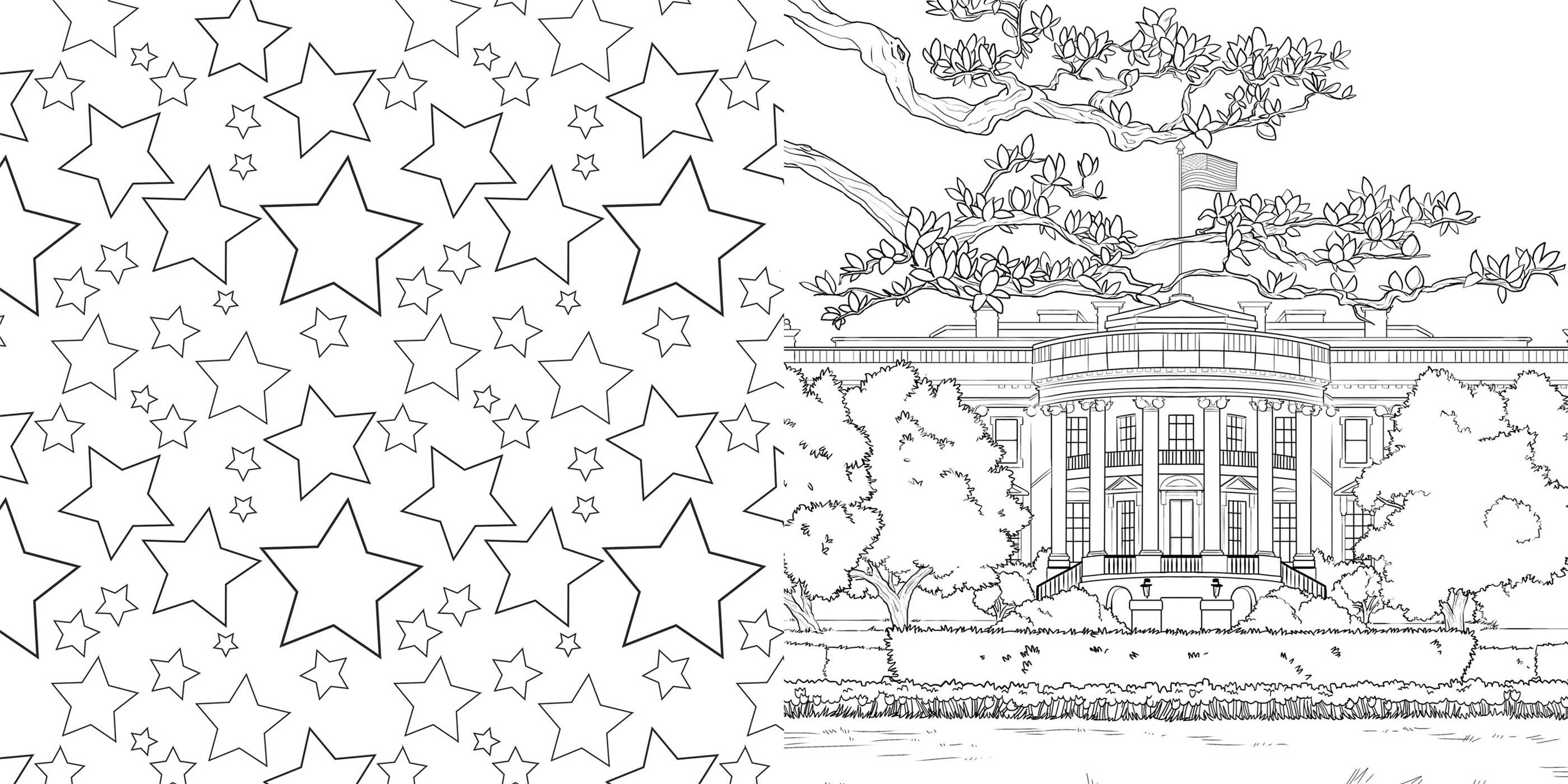 America, Land of Liberty Coloring Book