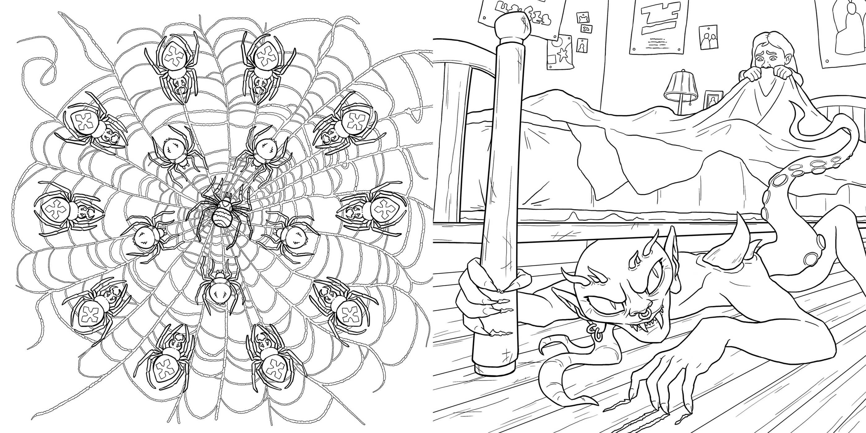 Zombies, Freaks, and Monsters: Horror Coloring