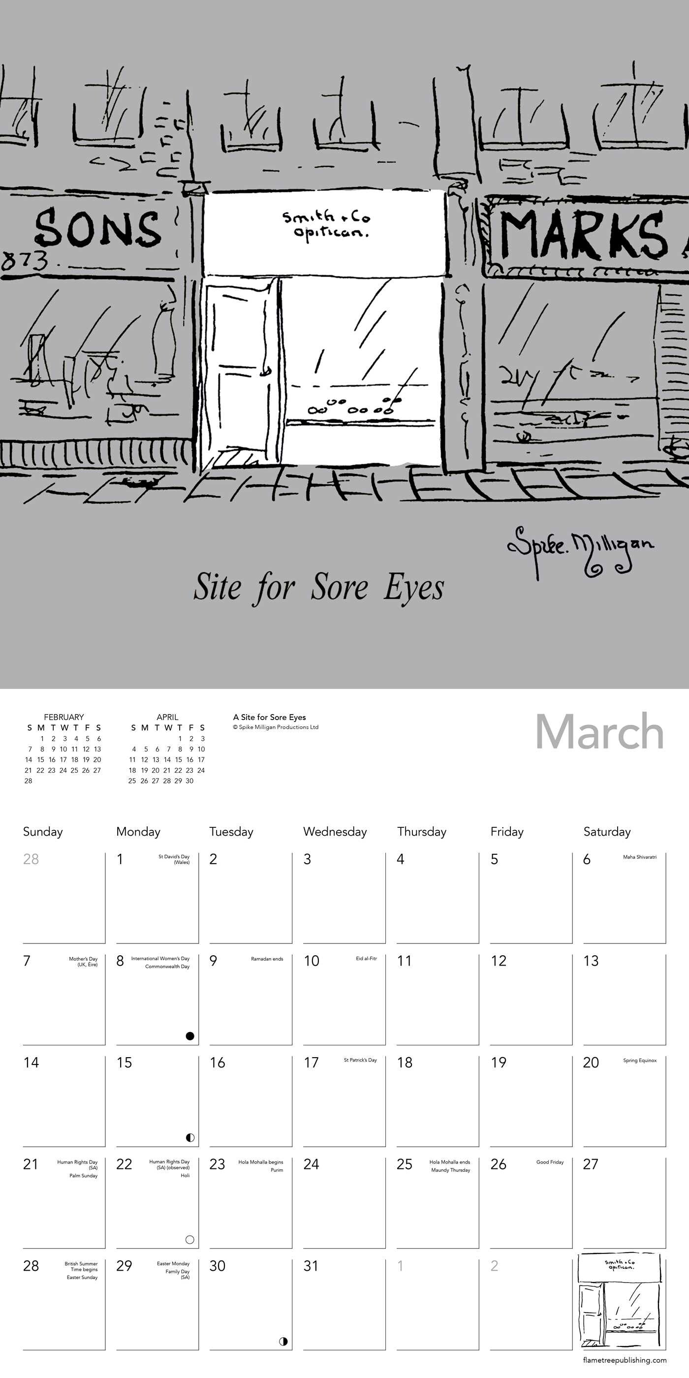 Spike Milligan Wall Calendar 2027 (Art Calendar)