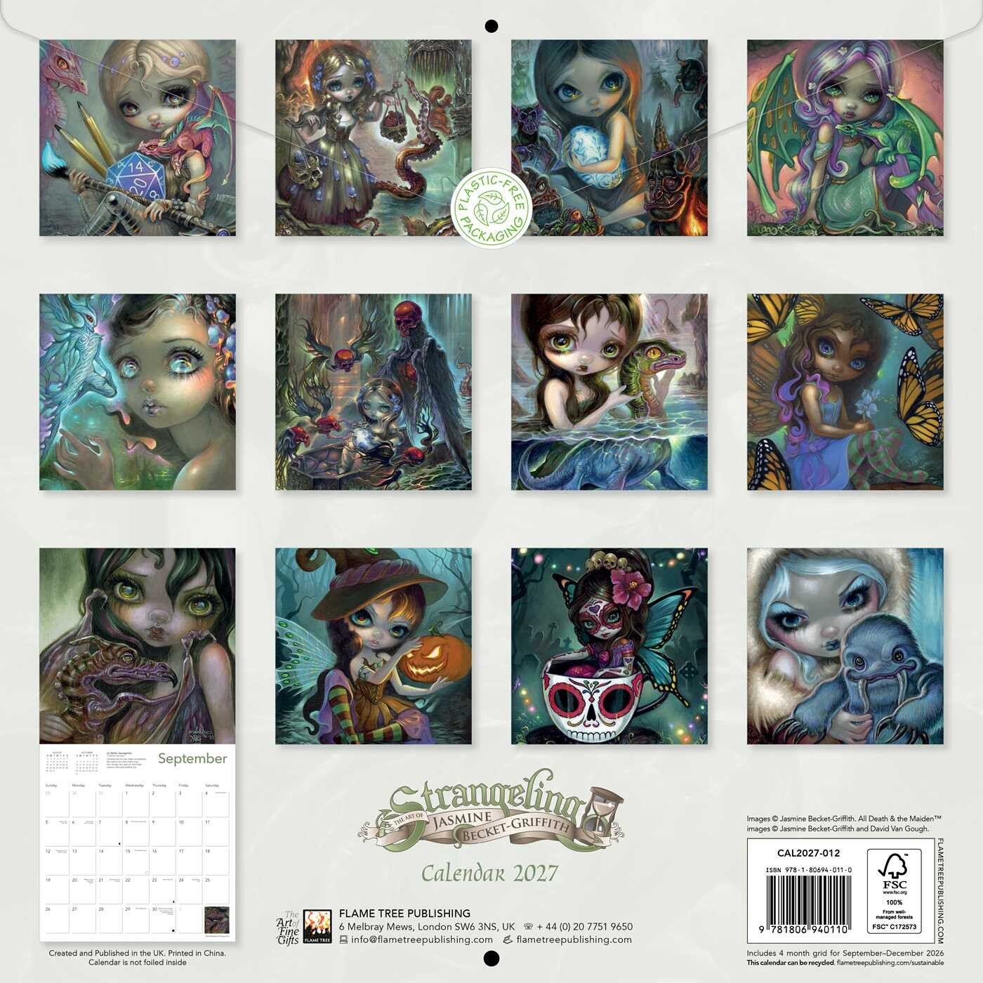 Strangeling by Jasmine Becket-Griffith Wall Calendar 2027 (Art Calendar)