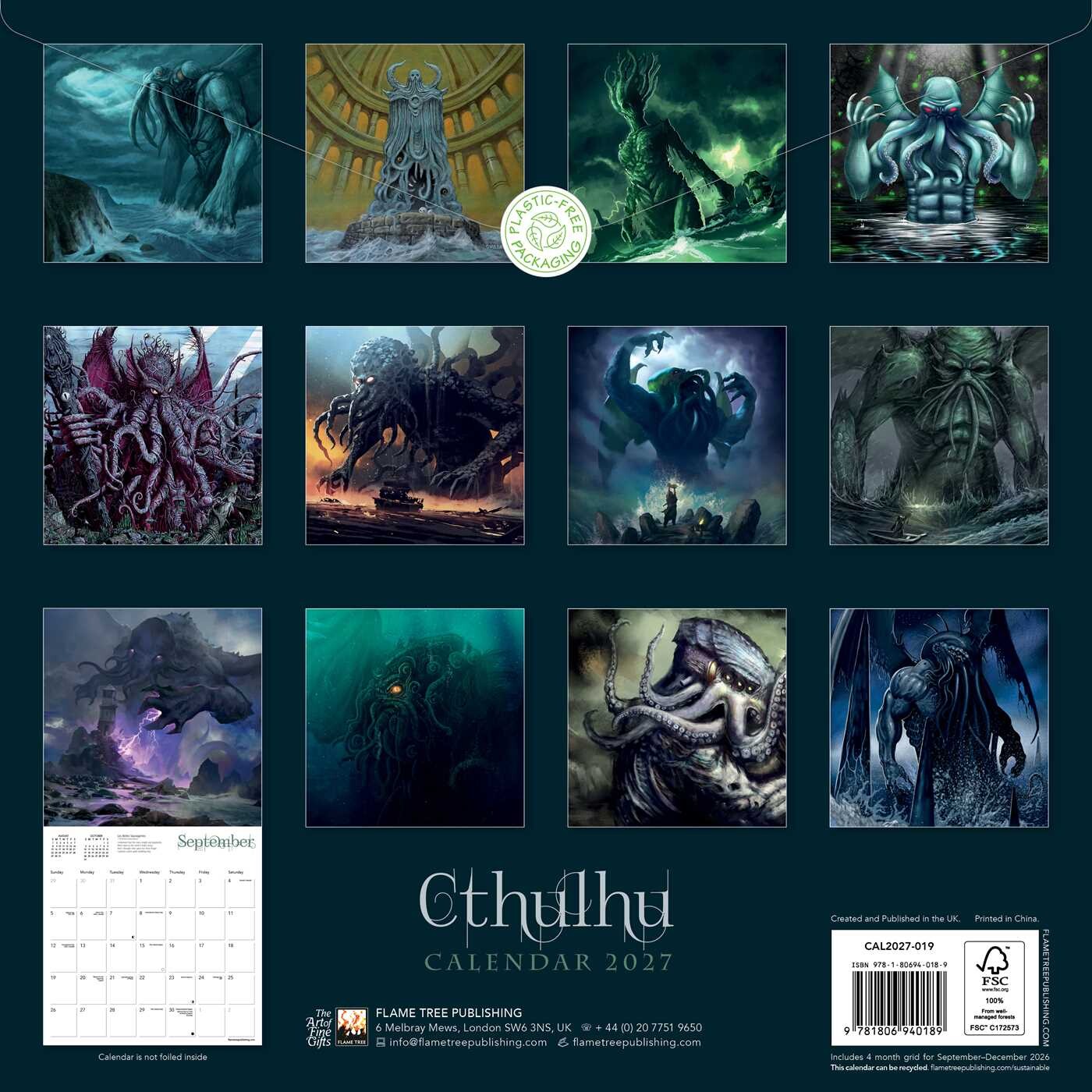 Cthulhu Wall Calendar 2027 (Art Calendar)