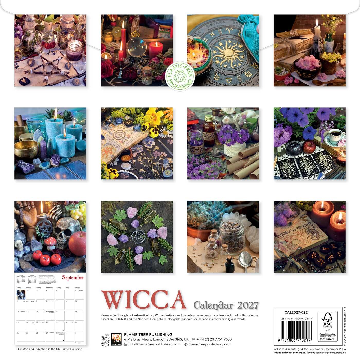 Wicca Wall Calendar 2027 (Art Calendar)