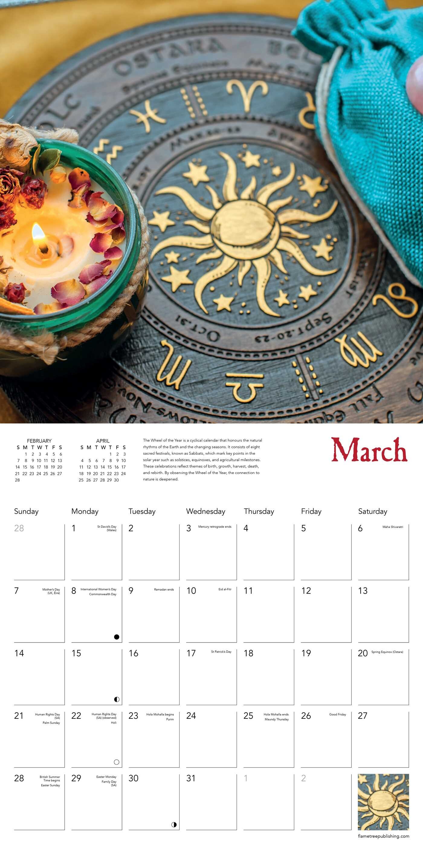 Wicca Wall Calendar 2027 (Art Calendar)