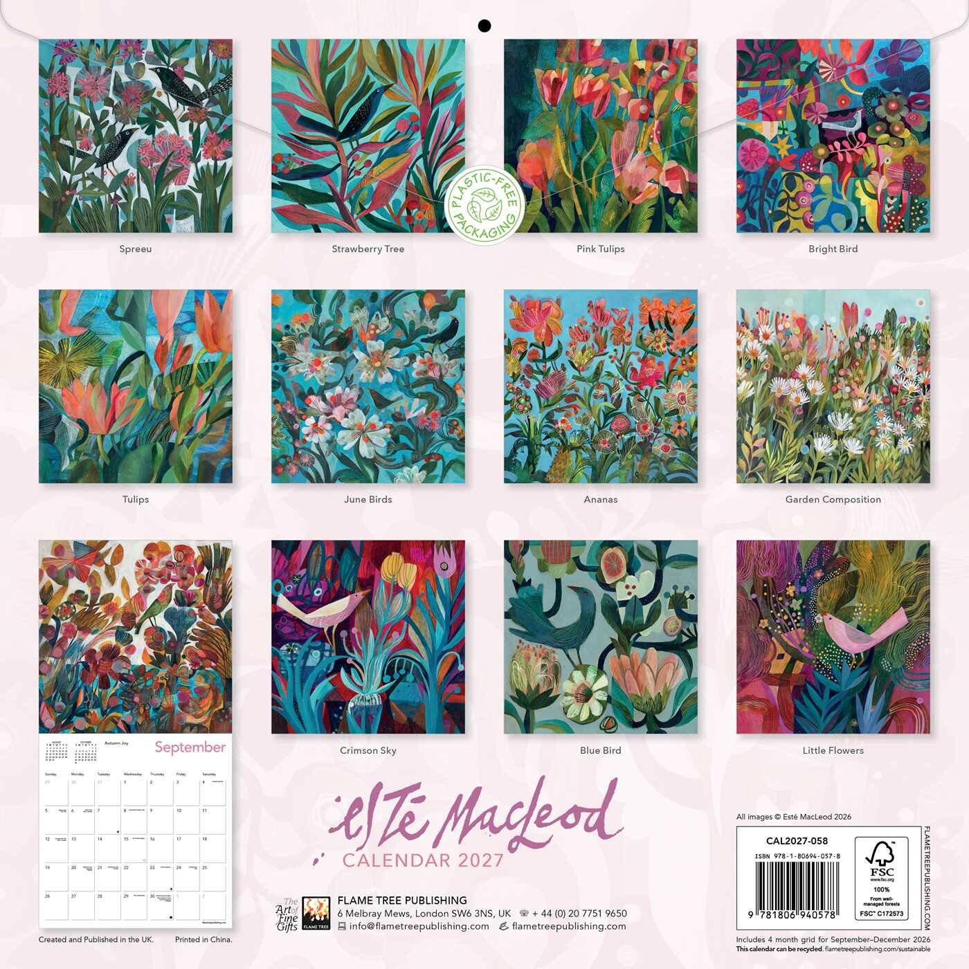 Esté MacLeod Wall Calendar 2027 (Art Calendar)
