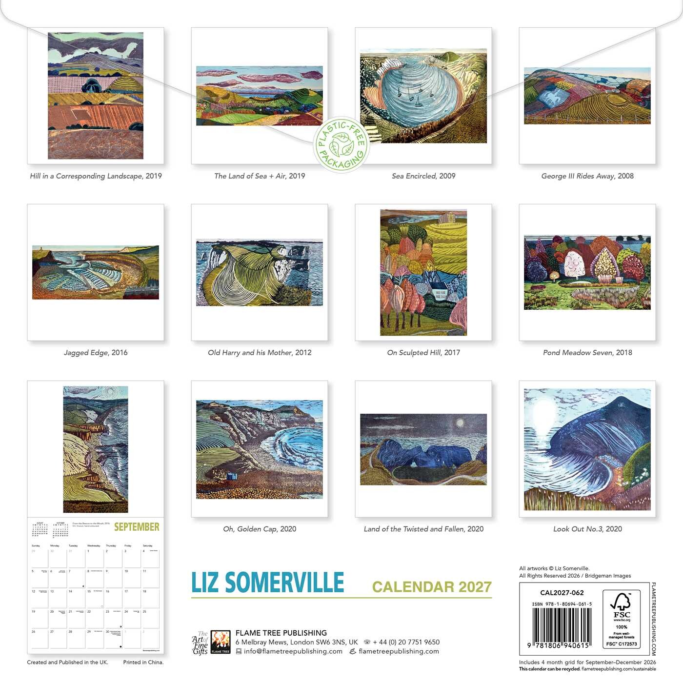 Liz Somerville Wall Calendar 2027 (Art Calendar)