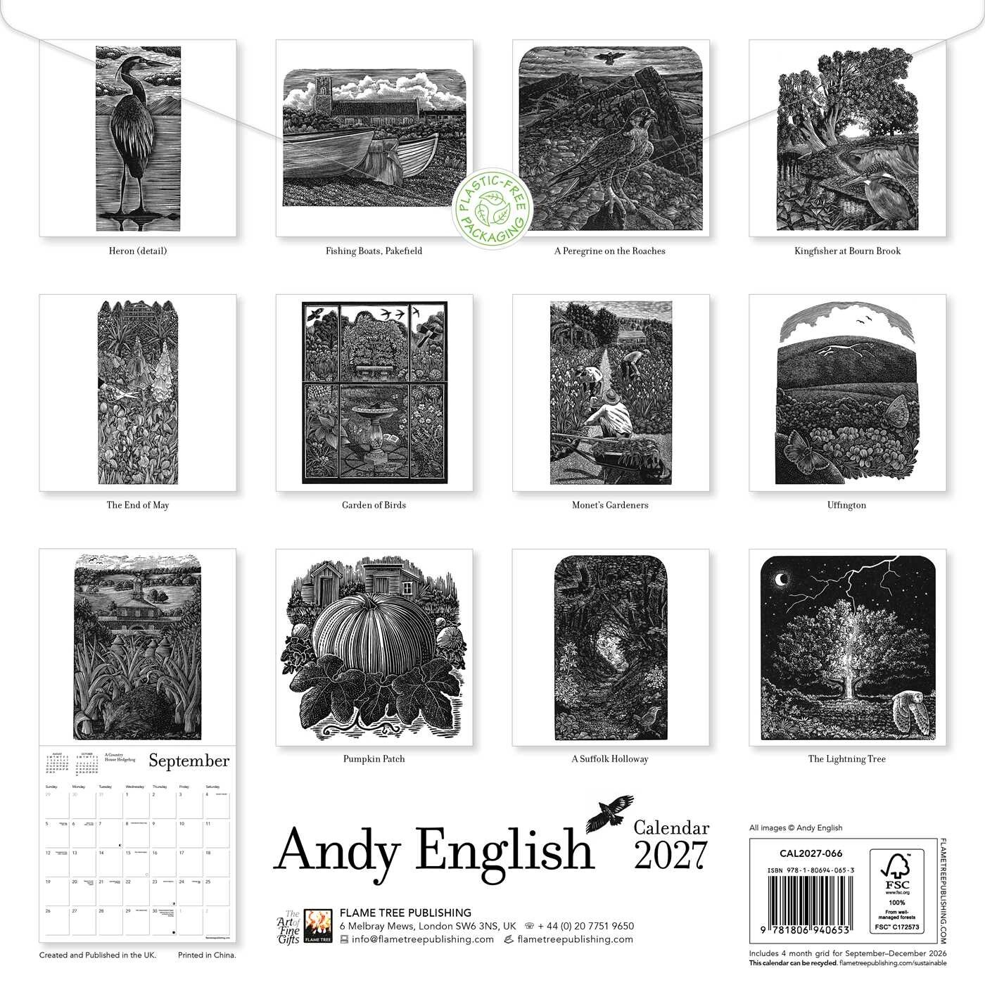 Andy English Wall Calendar 2027 (Art Calendar)