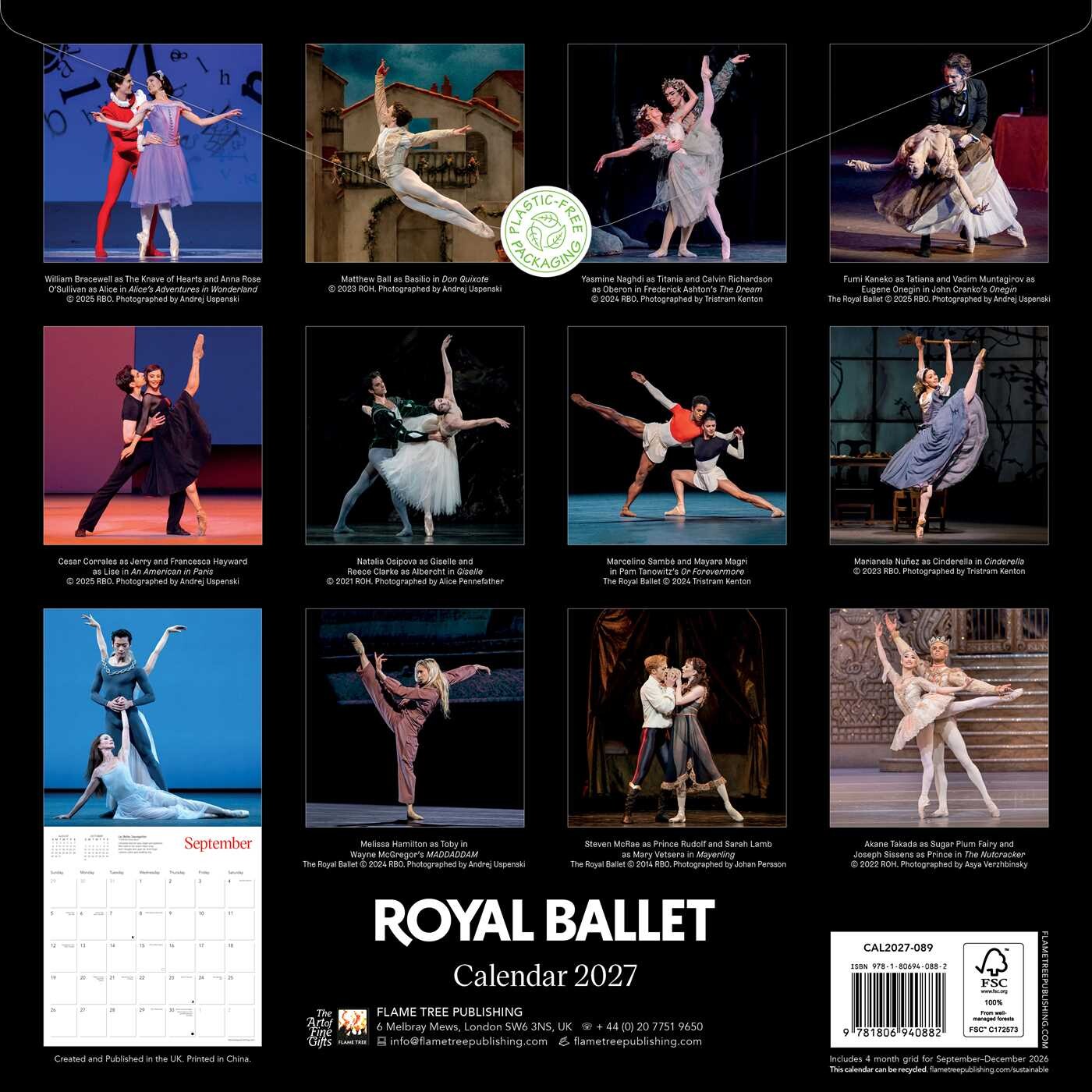 Royal Ballet Wall Calendar 2027 (Art Calendar)