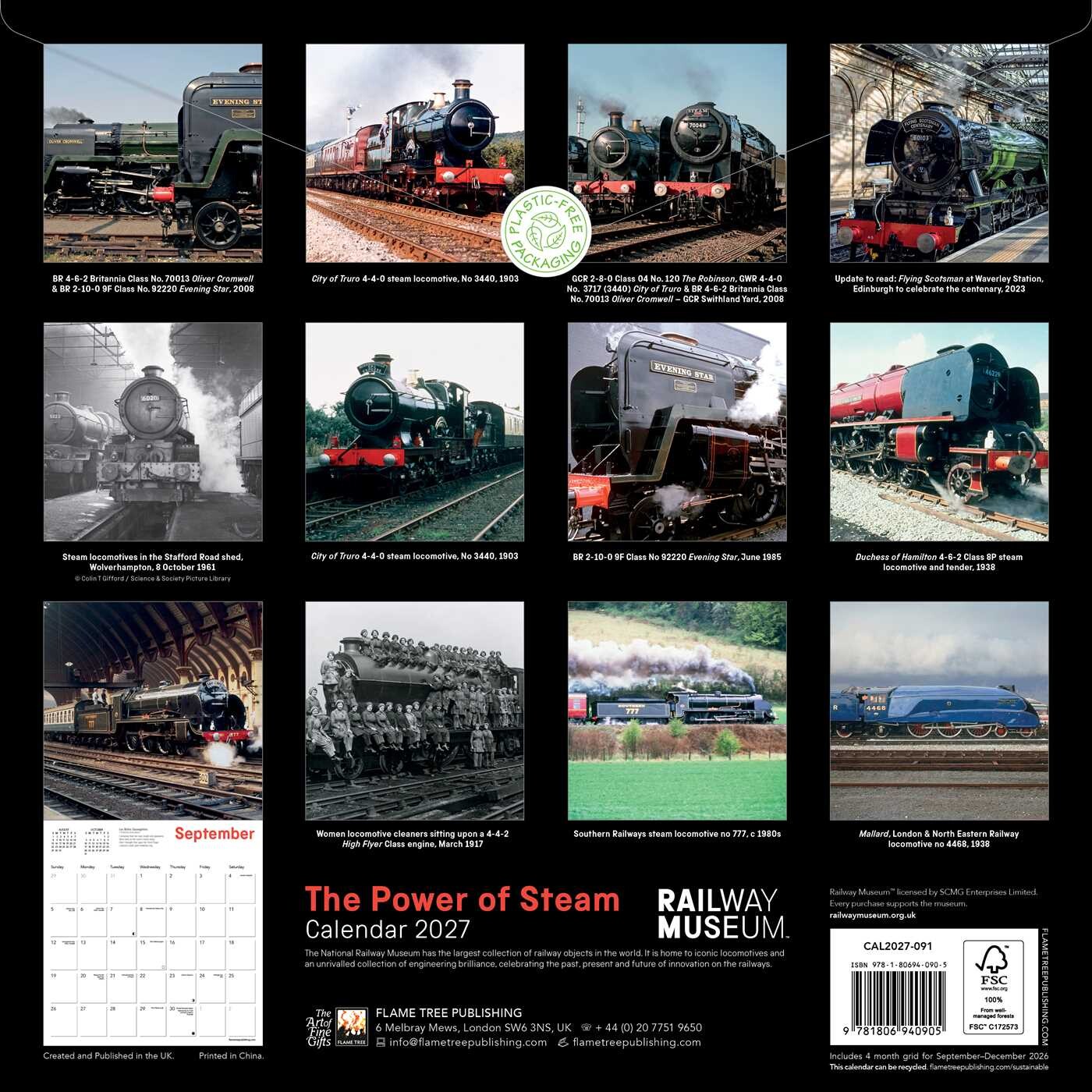 National Railway Museum: The Power of Steam Wall Calendar 2027 (Art Calendar)