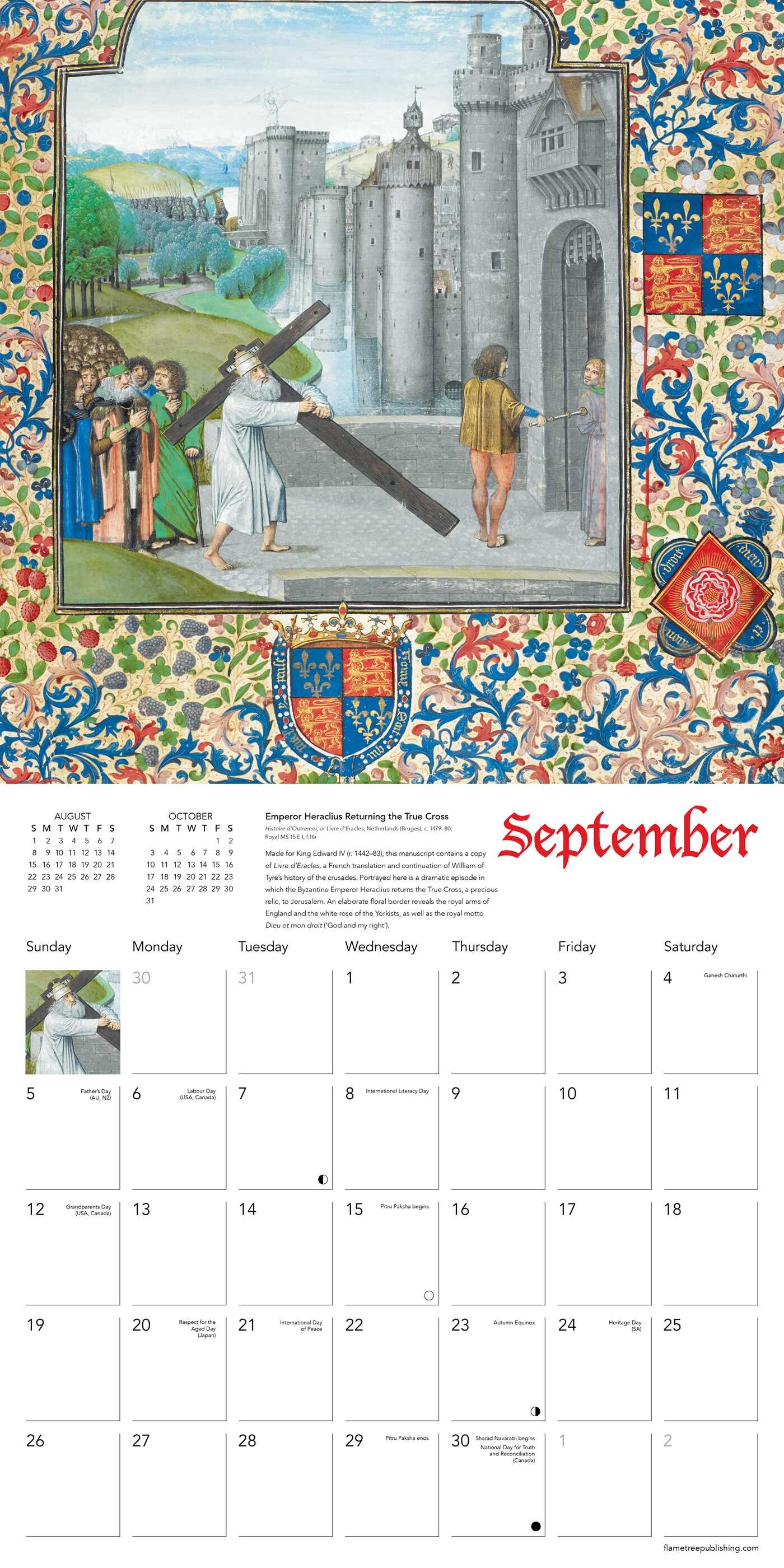 British Library: Medieval Manuscripts Wall Calendar 2027 (Art Calendar)