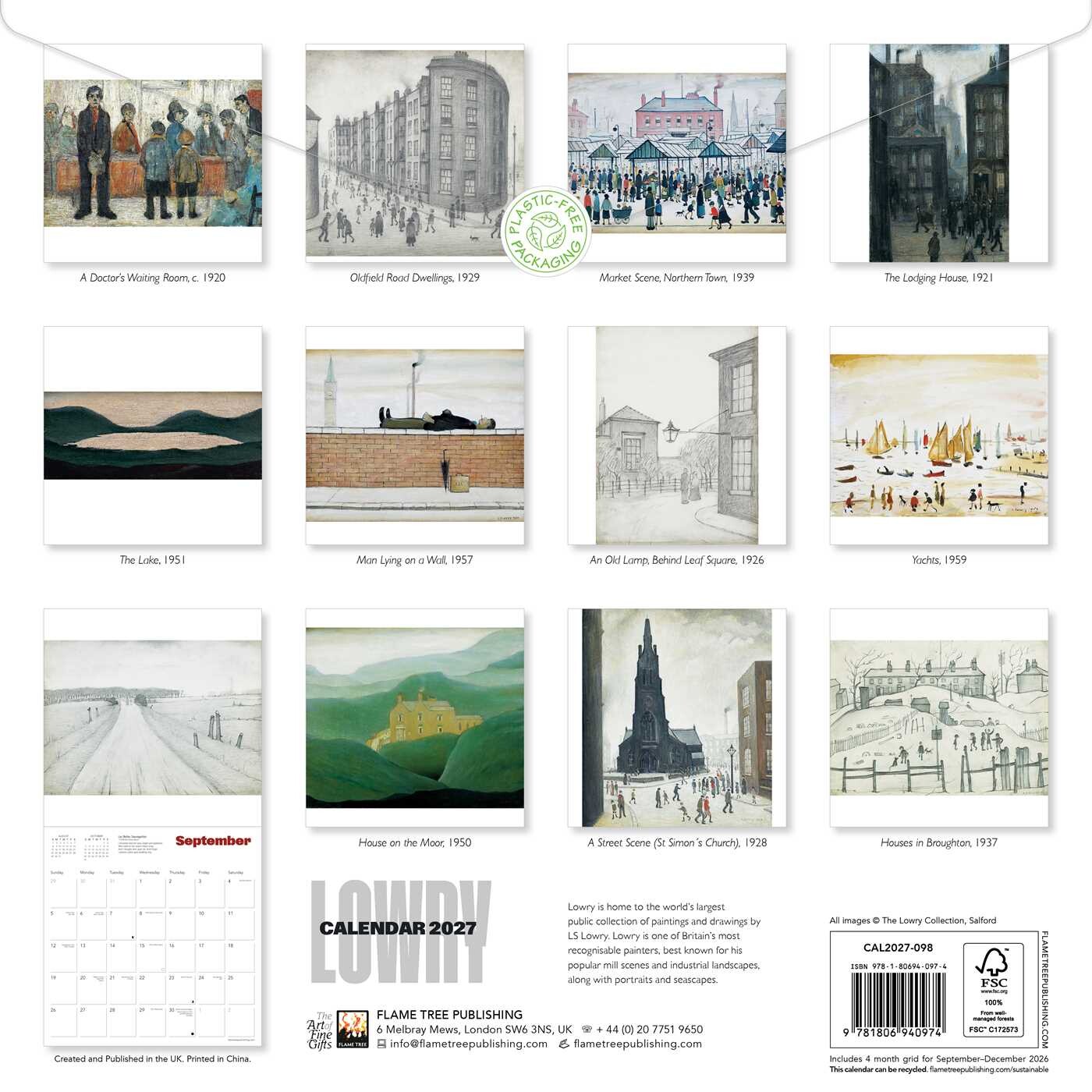 Lowry Wall Calendar 2027 (Art Calendar)