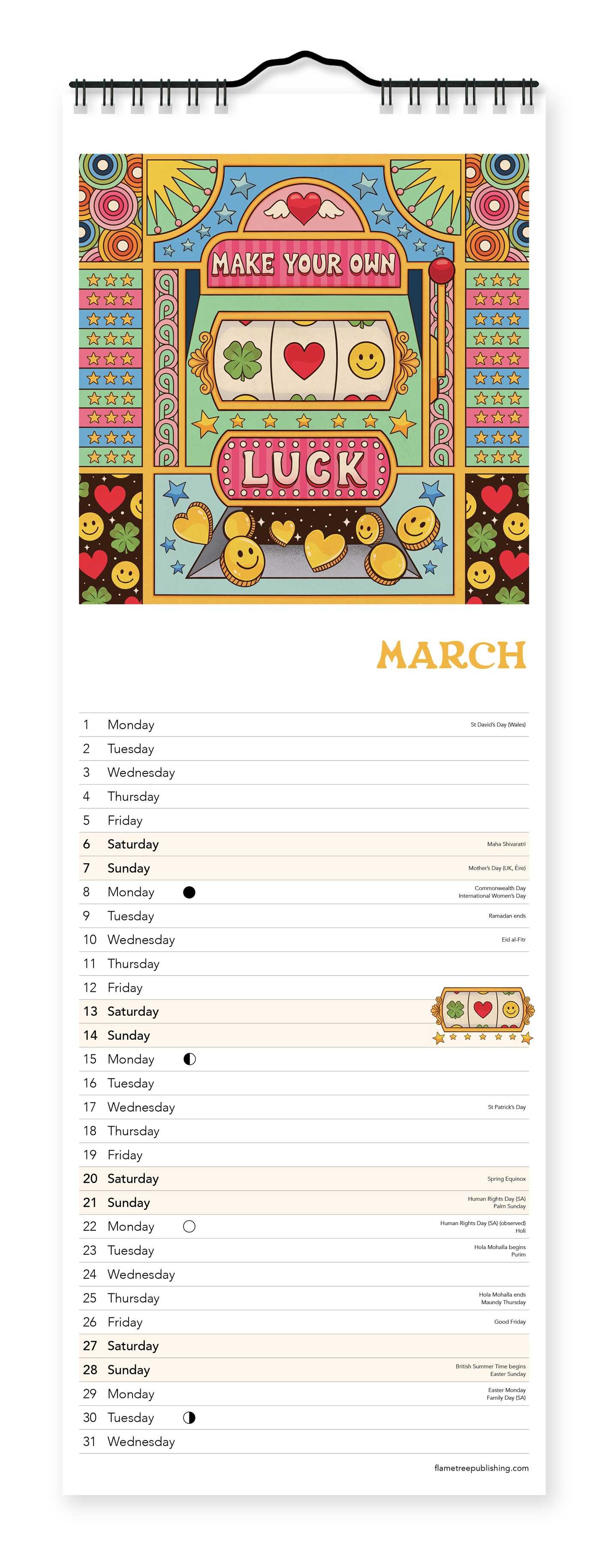 Dreamadelic: Groovy Slim Calendar 2027 (Art Calendar)