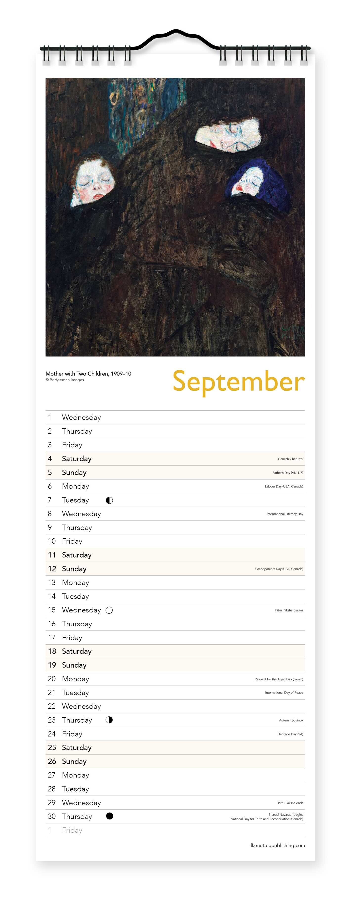 Gustav Klimt Slim Calendar 2027 (Art Calendar)
