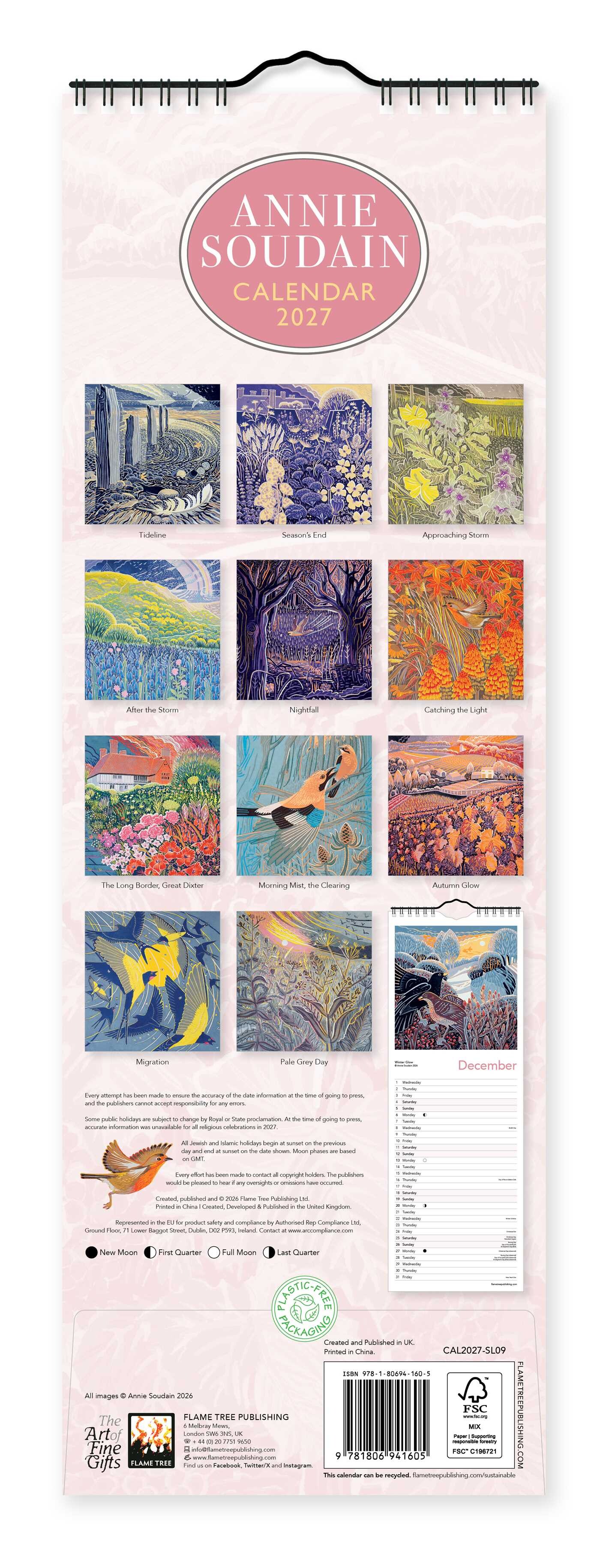 Annie Soudain Slim Calendar 2027 (Art Calendar)