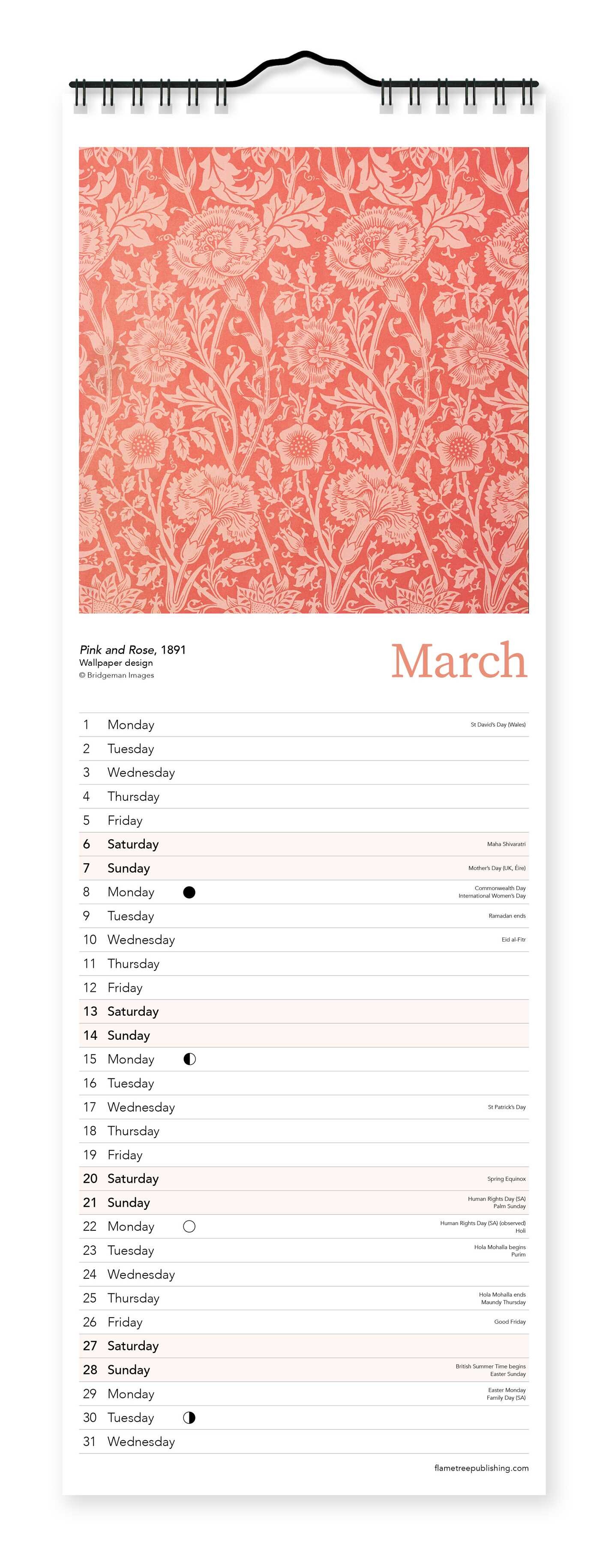 William Morris Slim Calendar 2027 (Art Calendar)