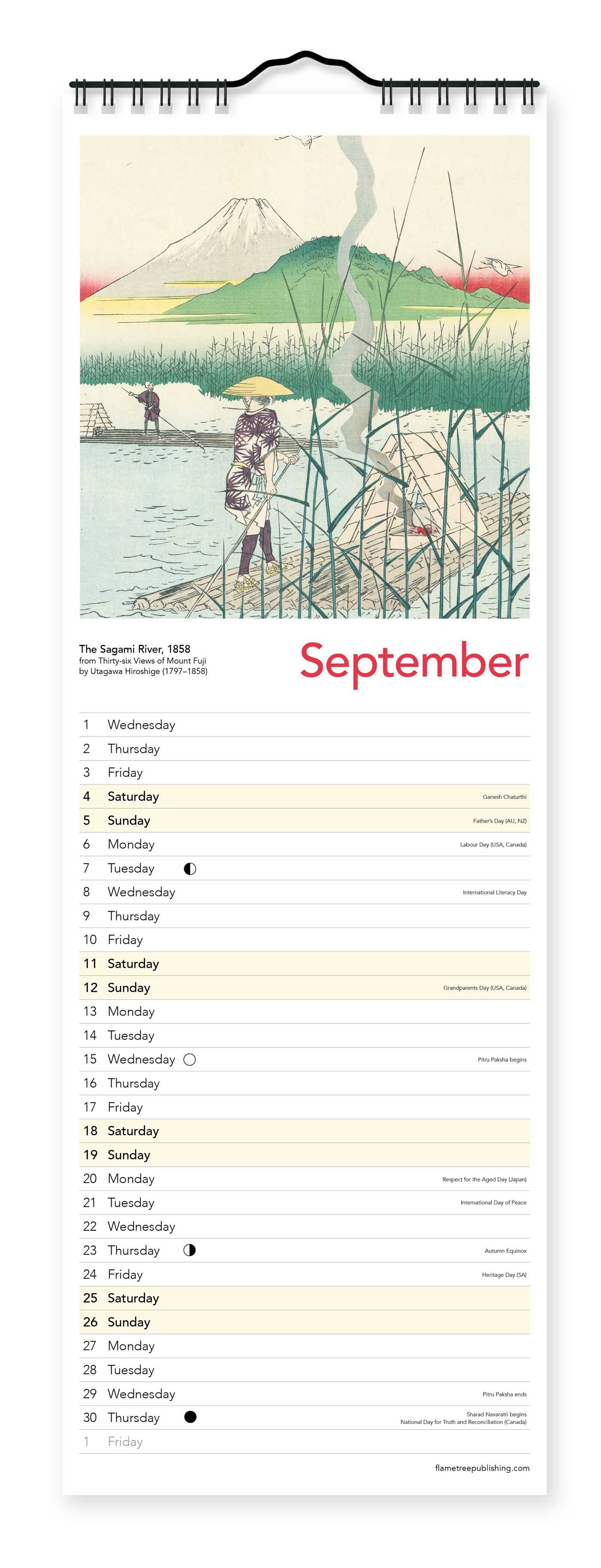 Japanese Woodblocks Slim Calendar 2027 (Art Calendar)