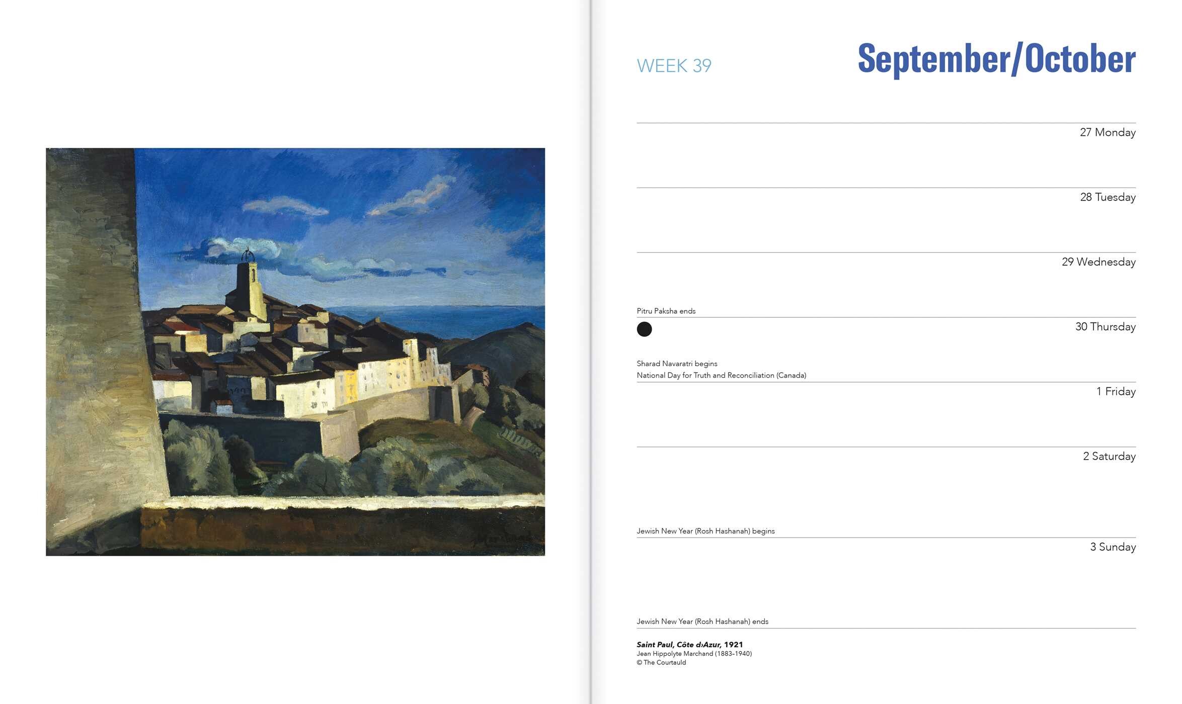Courtauld 2027 Desk Diary Planner - Week to View, Illustrated throughout
