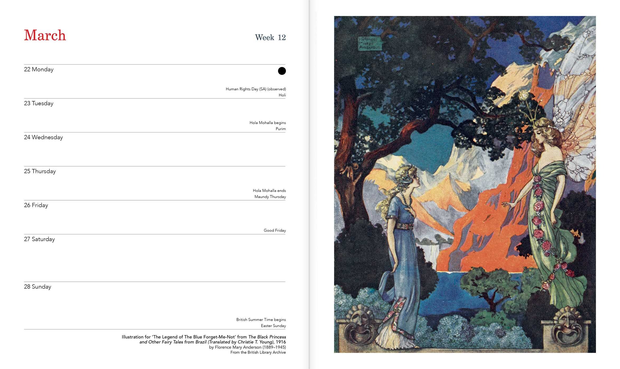 British Library: Children's Illustrators 2027 Desk Diary Planner - Week to View, Illustrated throughout