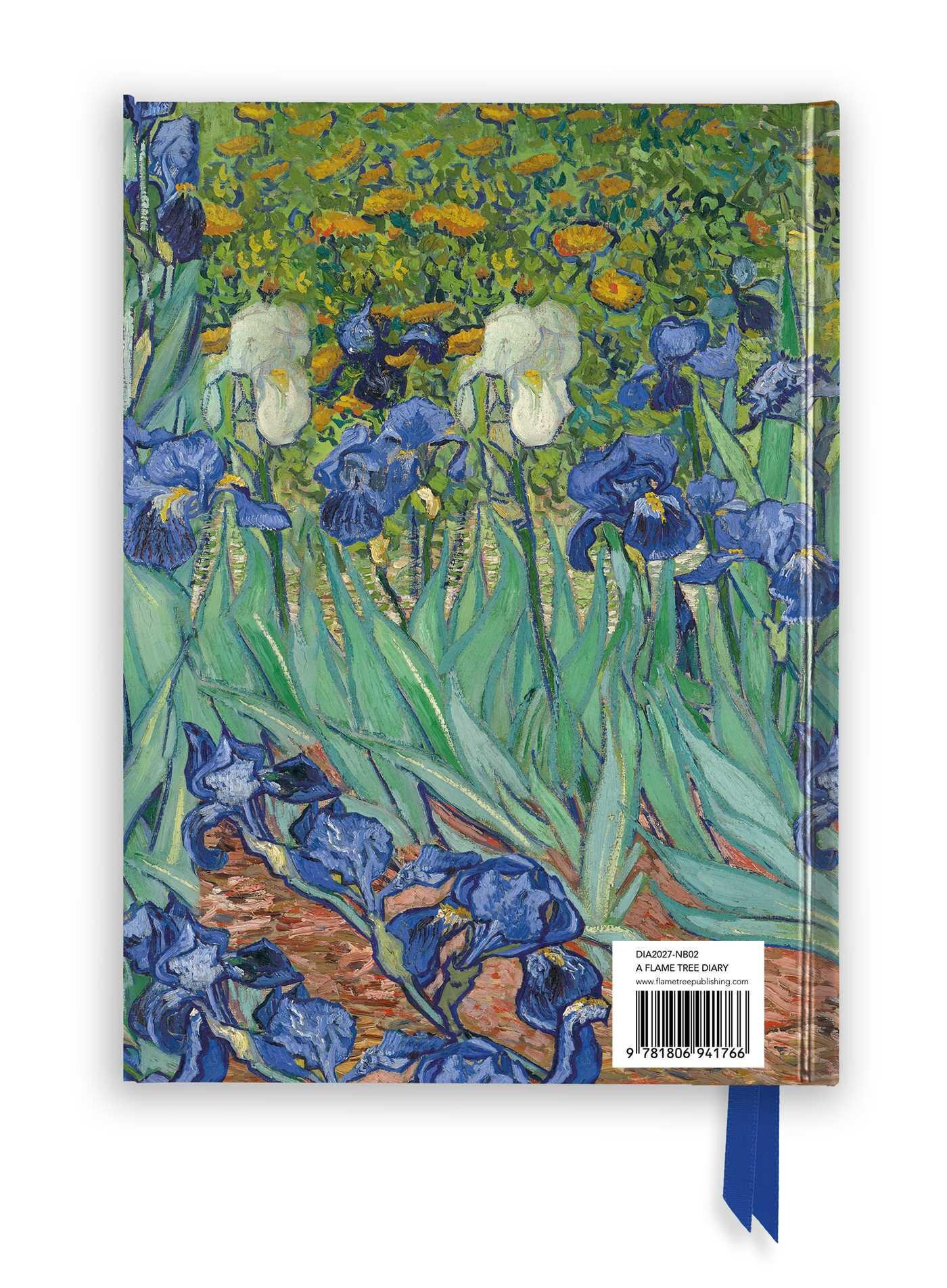 Vincent van Gogh: Irises 2027 Luxury Diary Planner - Page to View with Notes