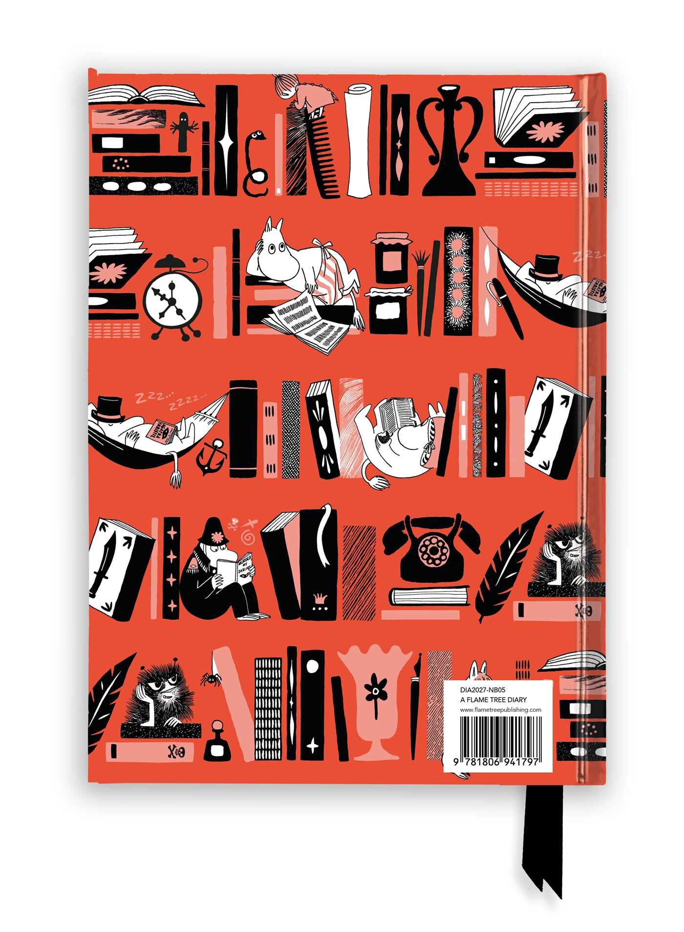 Moomin Bookshelves 2027 Luxury Diary Planner - Page to View with Notes