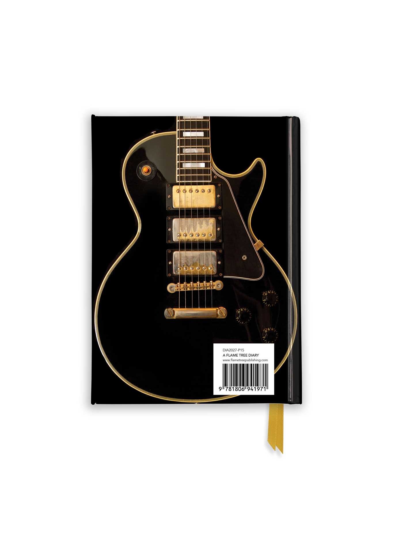 Black Gibson Guitar 2027 Luxury Pocket Diary Planner - Week to View