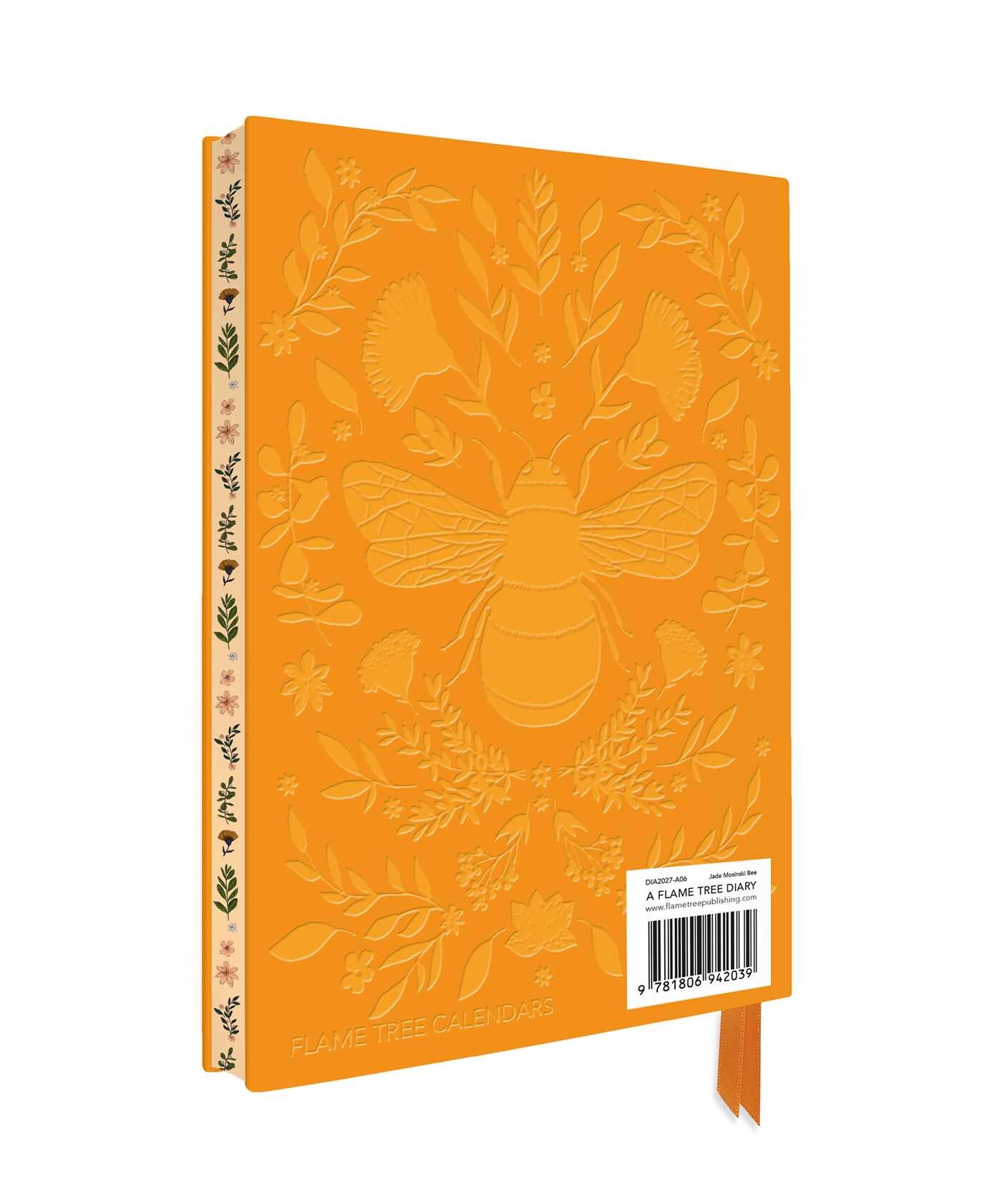 Jade Mosinski: Bee 2027 Artisan Art Vegan Leather Diary Planner - Page to View with Notes