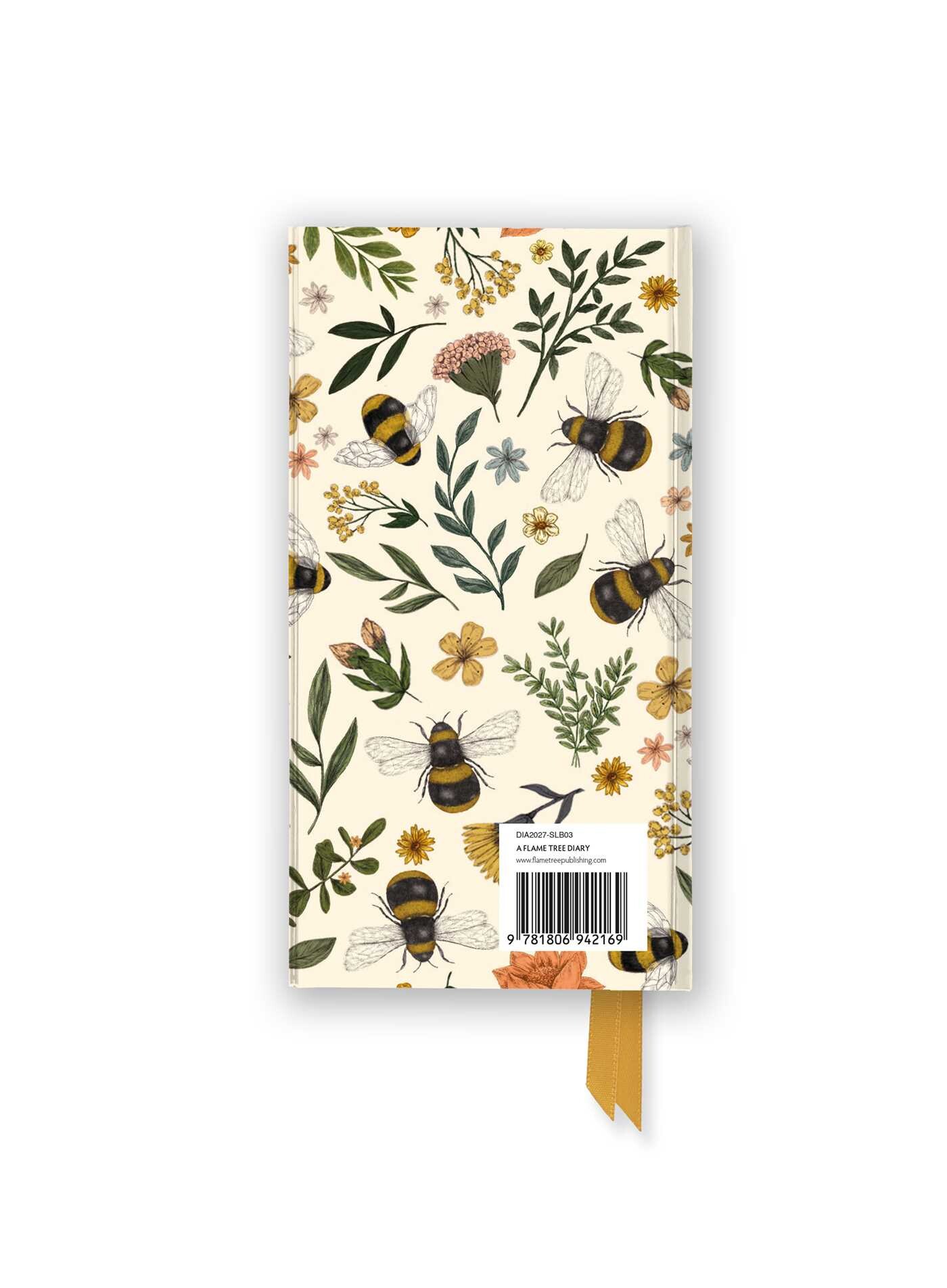 Jade Mosinski: Garden Bees 2027 Luxury Slimline Pocket Diary Planner – Week to View