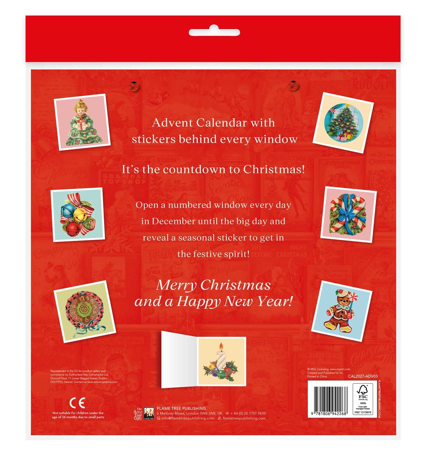 Christmas Bookshelf Advent Calendar (with stickers)